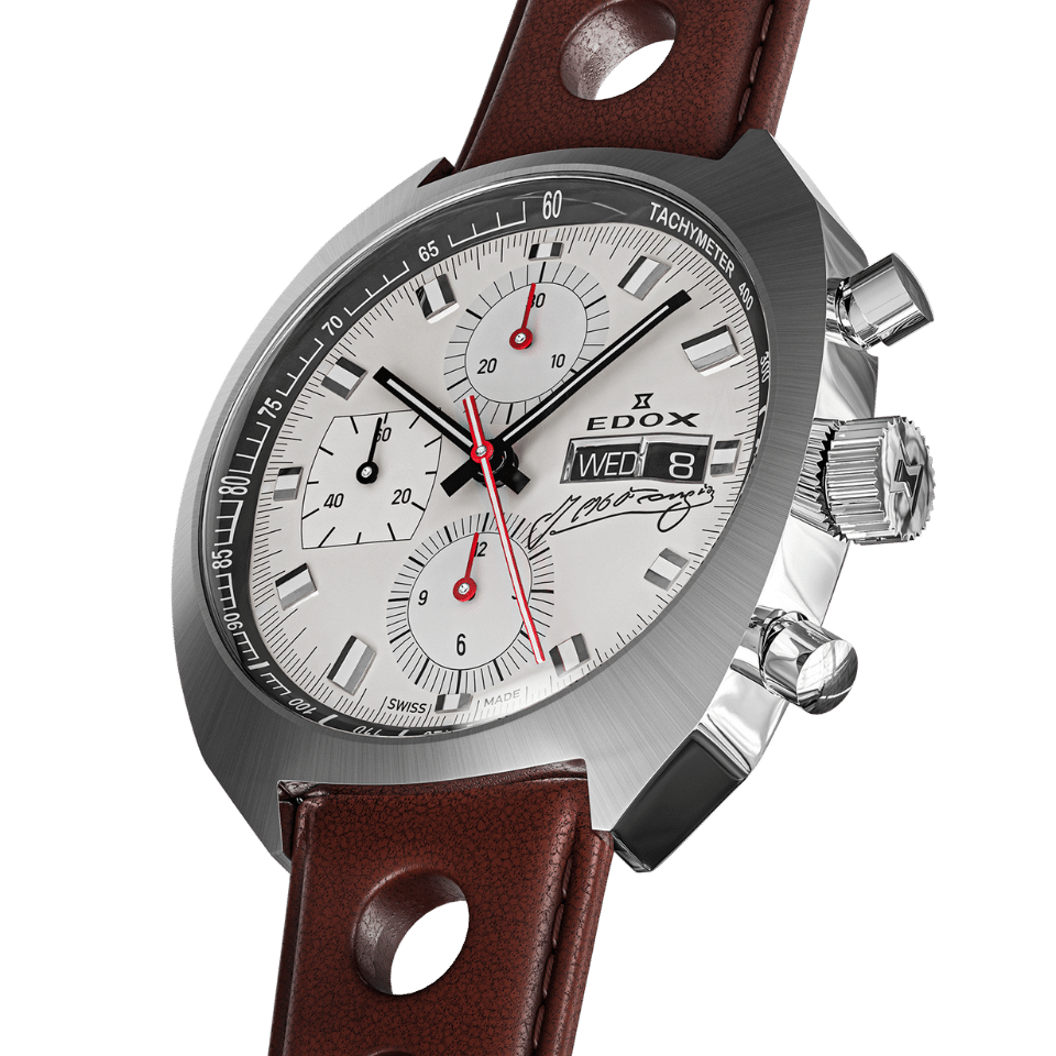 Edox Sportsman Chronograph Automatic Fangio Limited Edition Beige