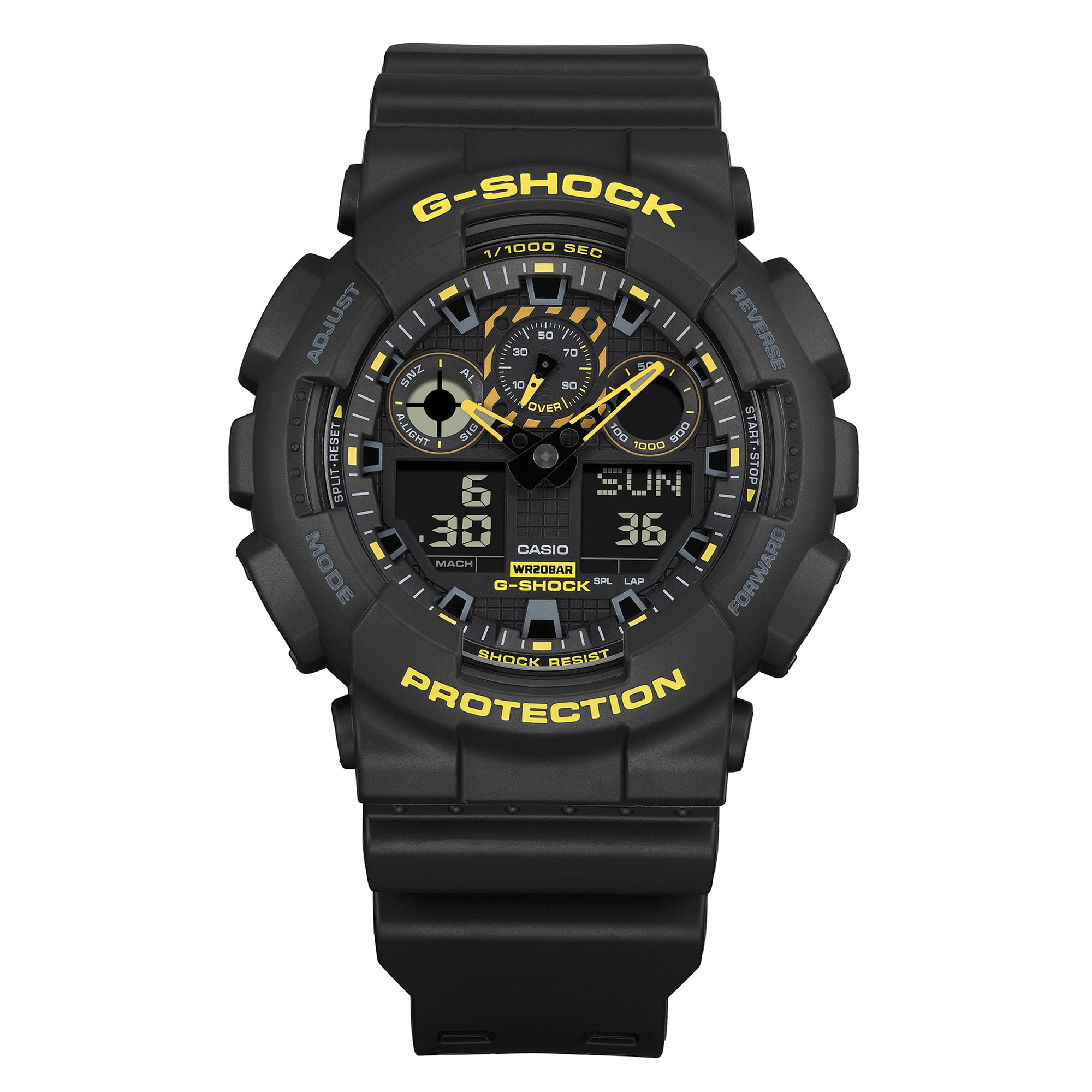 G-Shock Analog Digital Black & Yellow DUO Watch GA100CY-1A
