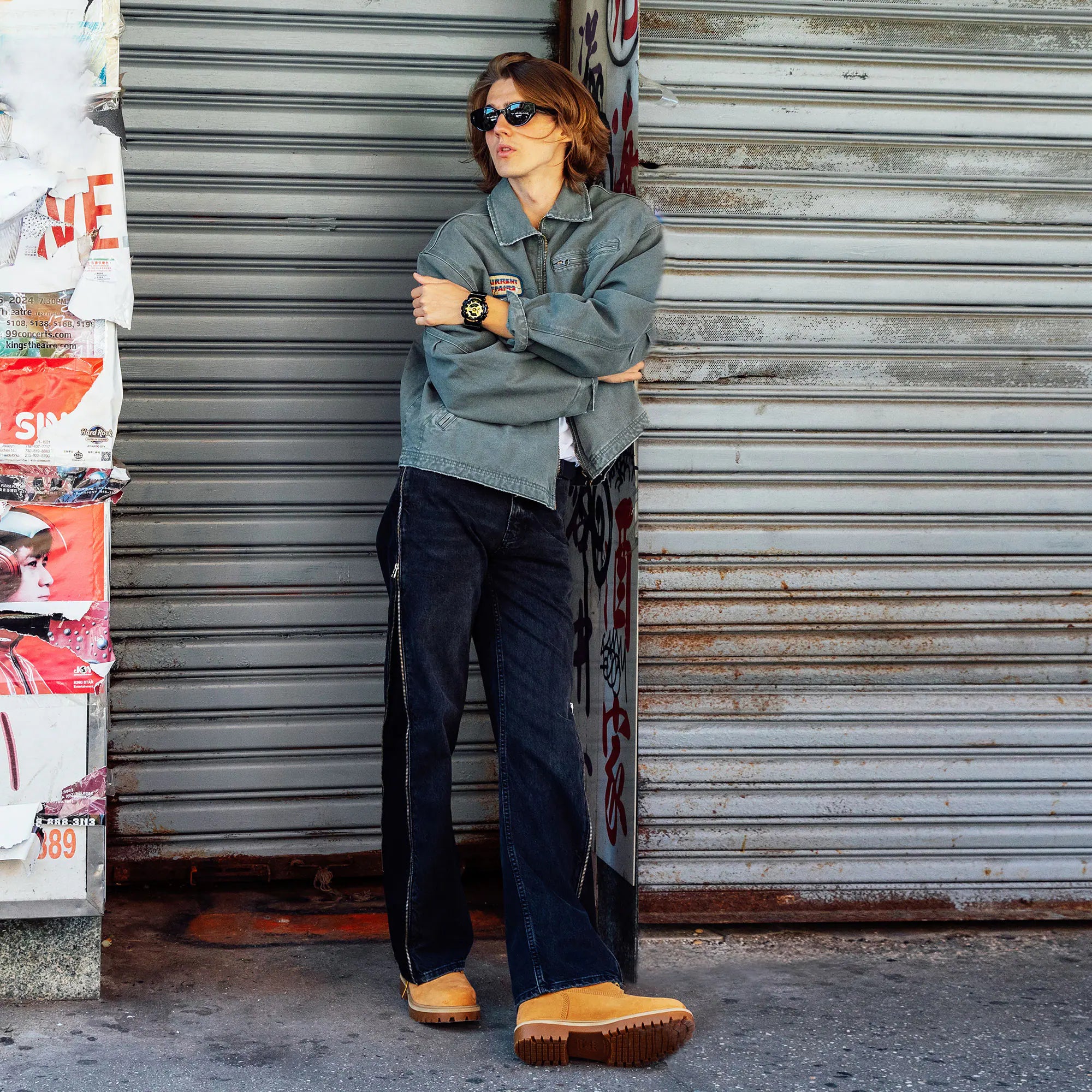 G-Shock Analog Digital DUO Gold Dial Black Resin Band Watch GA110GB-1A