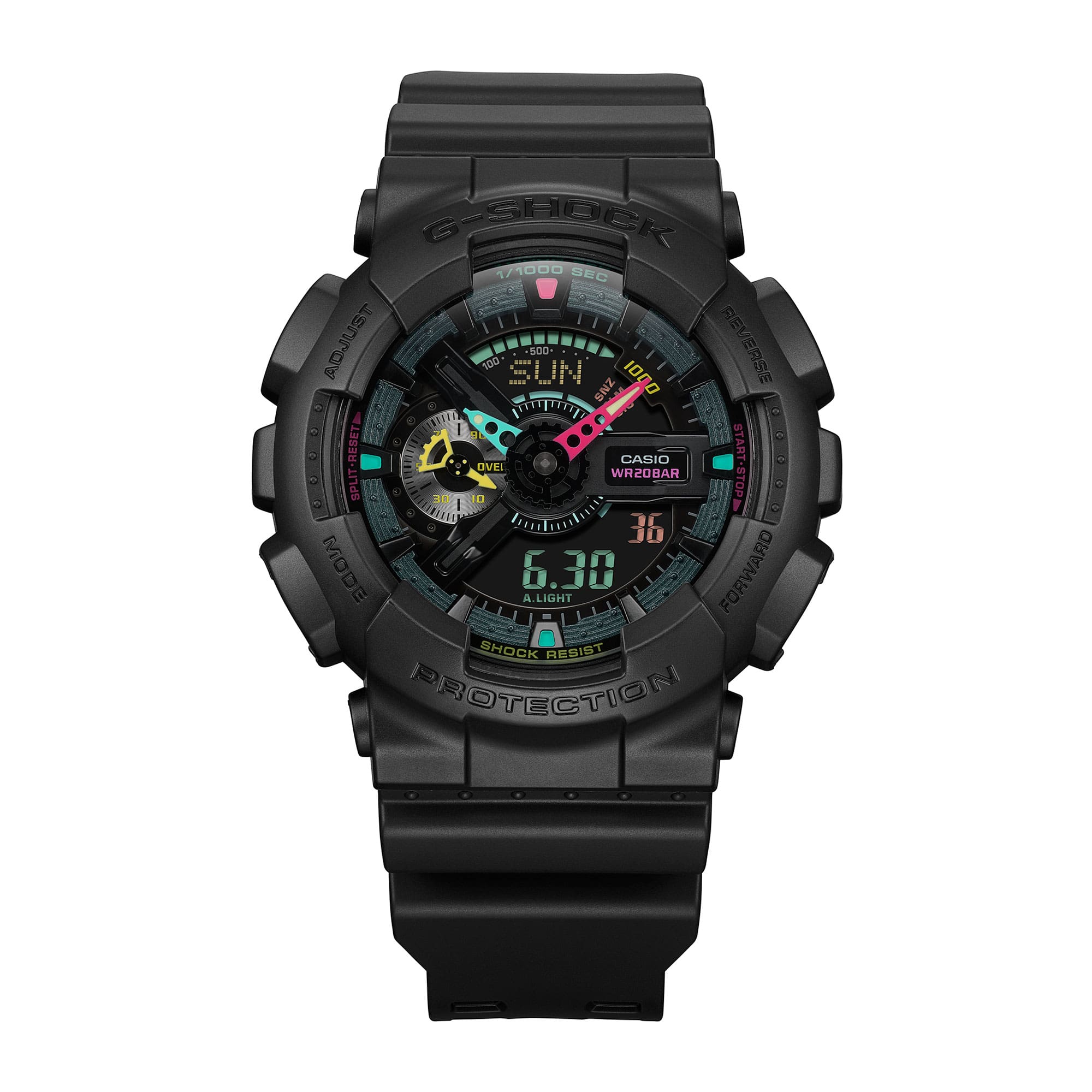 G-Shock Analog Digital Black Resin Band Watch GA110MF-1A