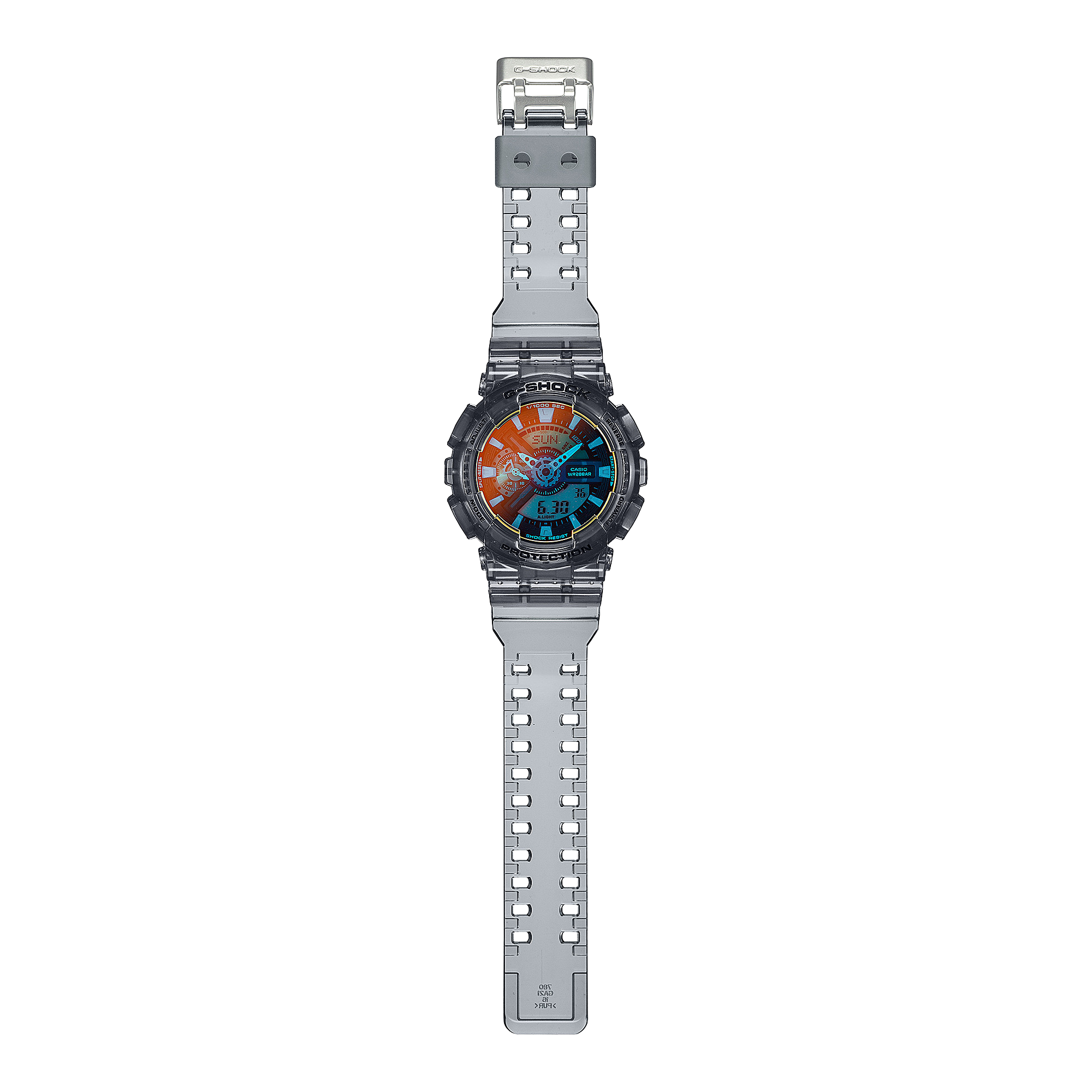 G-Shock Analog Digital Transparent Resin Band Watch GA110TLS-8A