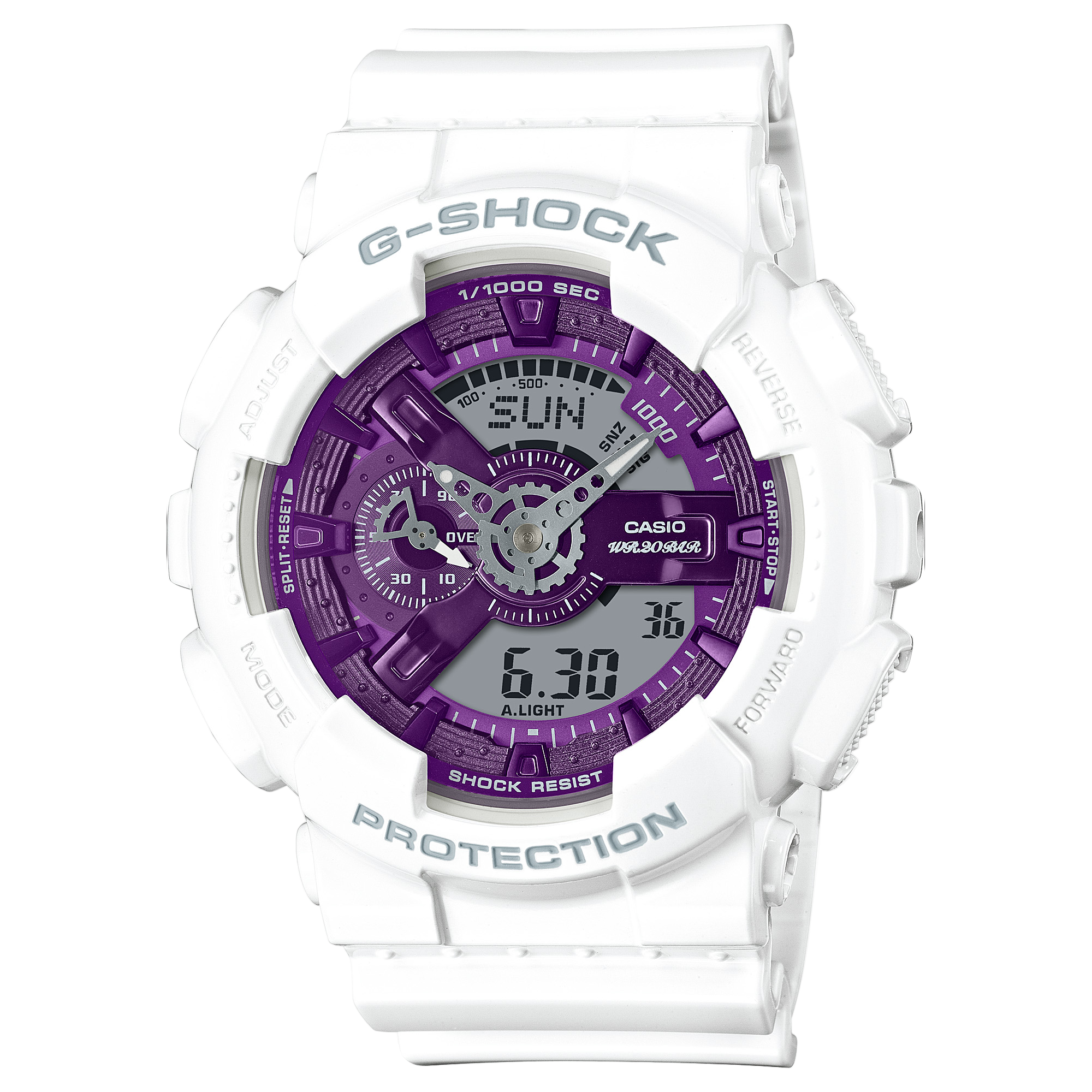 G-Shock Analog Digital White Resin Band Watch GA110WS-7A
