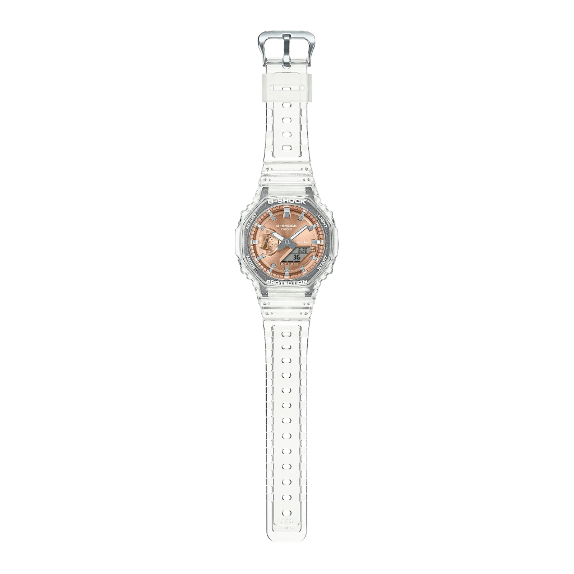 G-Shock Analog Digital 2100 Series Transparent Resin Band Watch GA2100BM-7A5