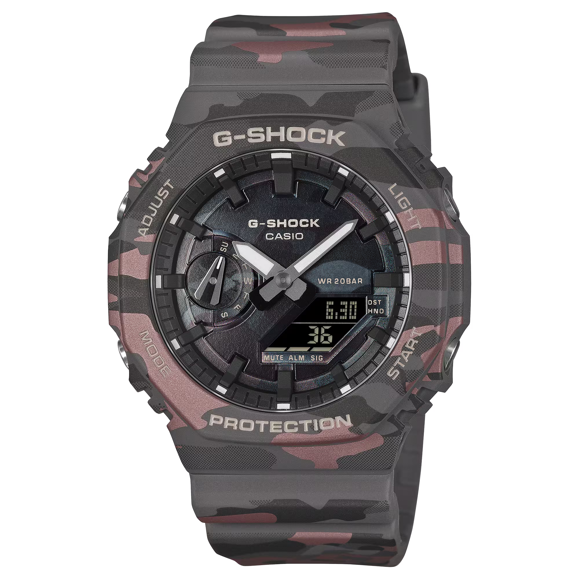 G-Shock Analog Digital Camouflage Resin Band and Dial Watch GA2100CMD-8A