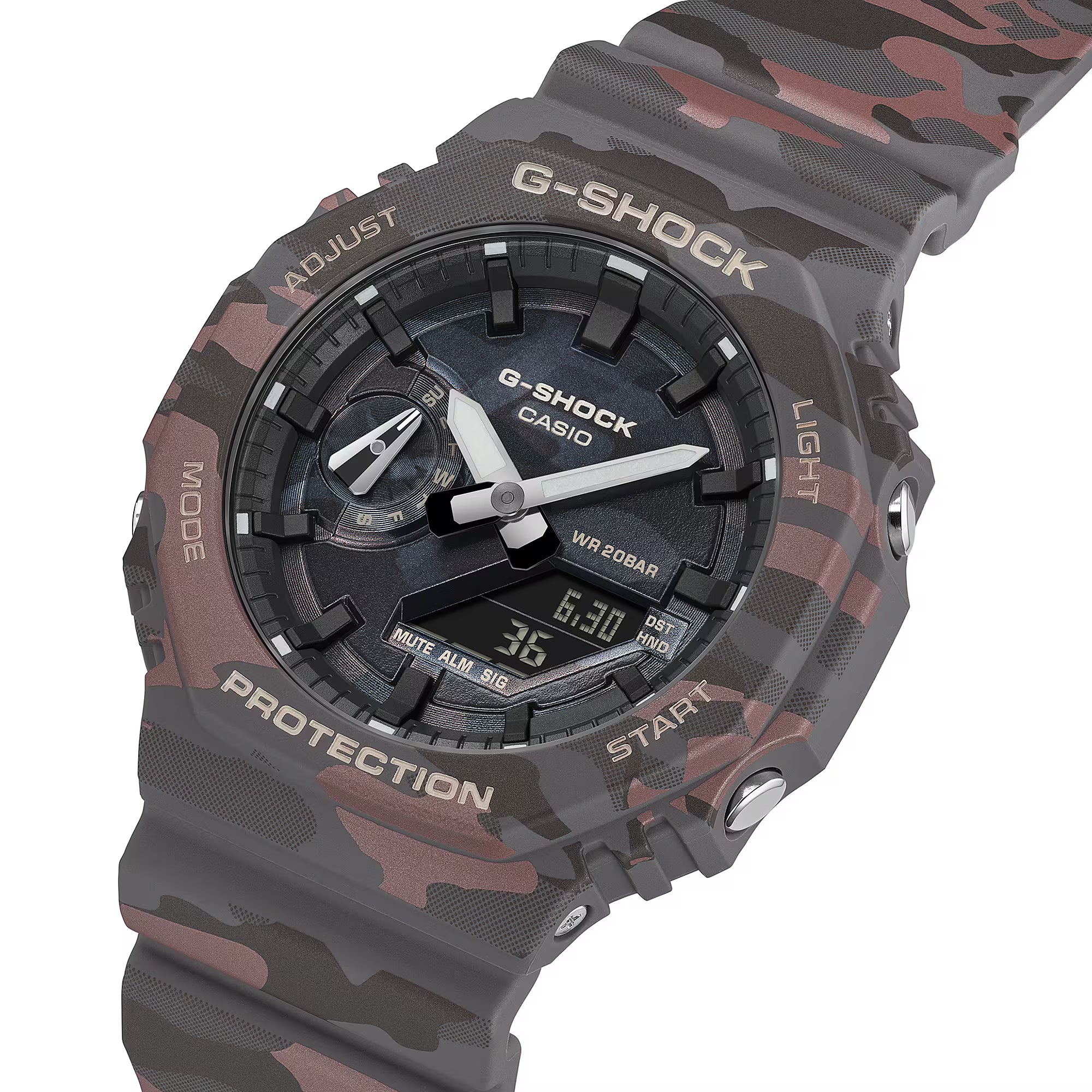 G-Shock Analog Digital Camouflage Resin Band and Dial Watch GA2100CMD-8A