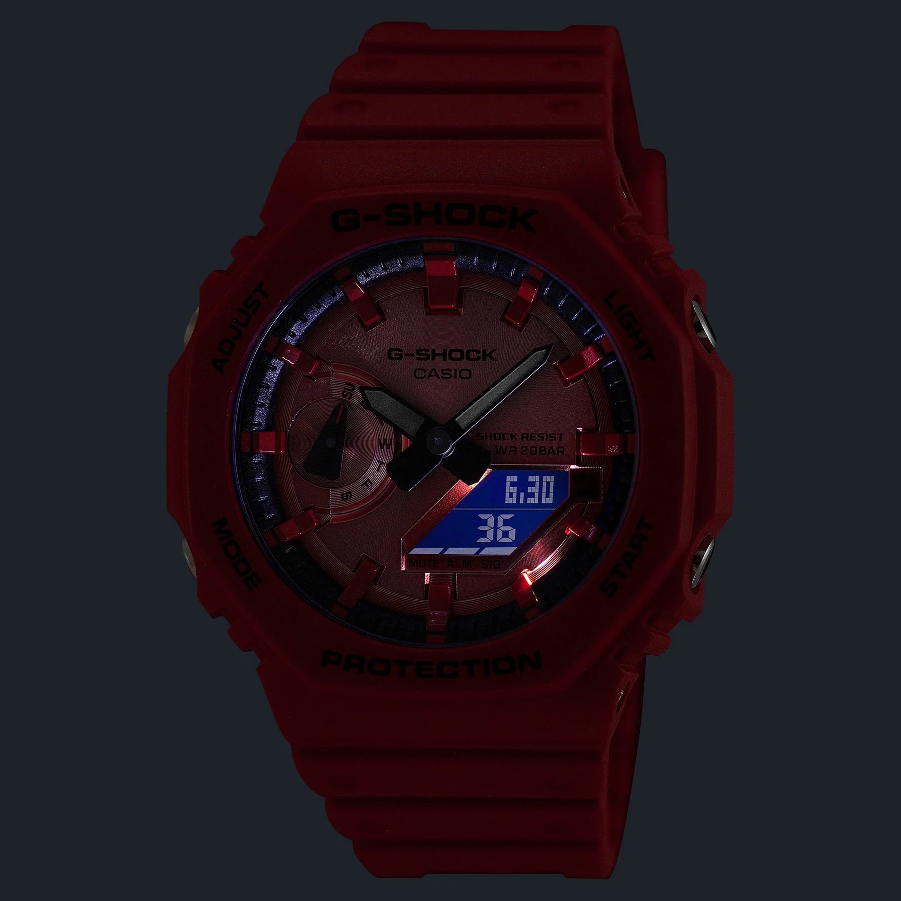 G-Shock Casioak Iconic Red Carbon Core Guard GA2100RRB-4A