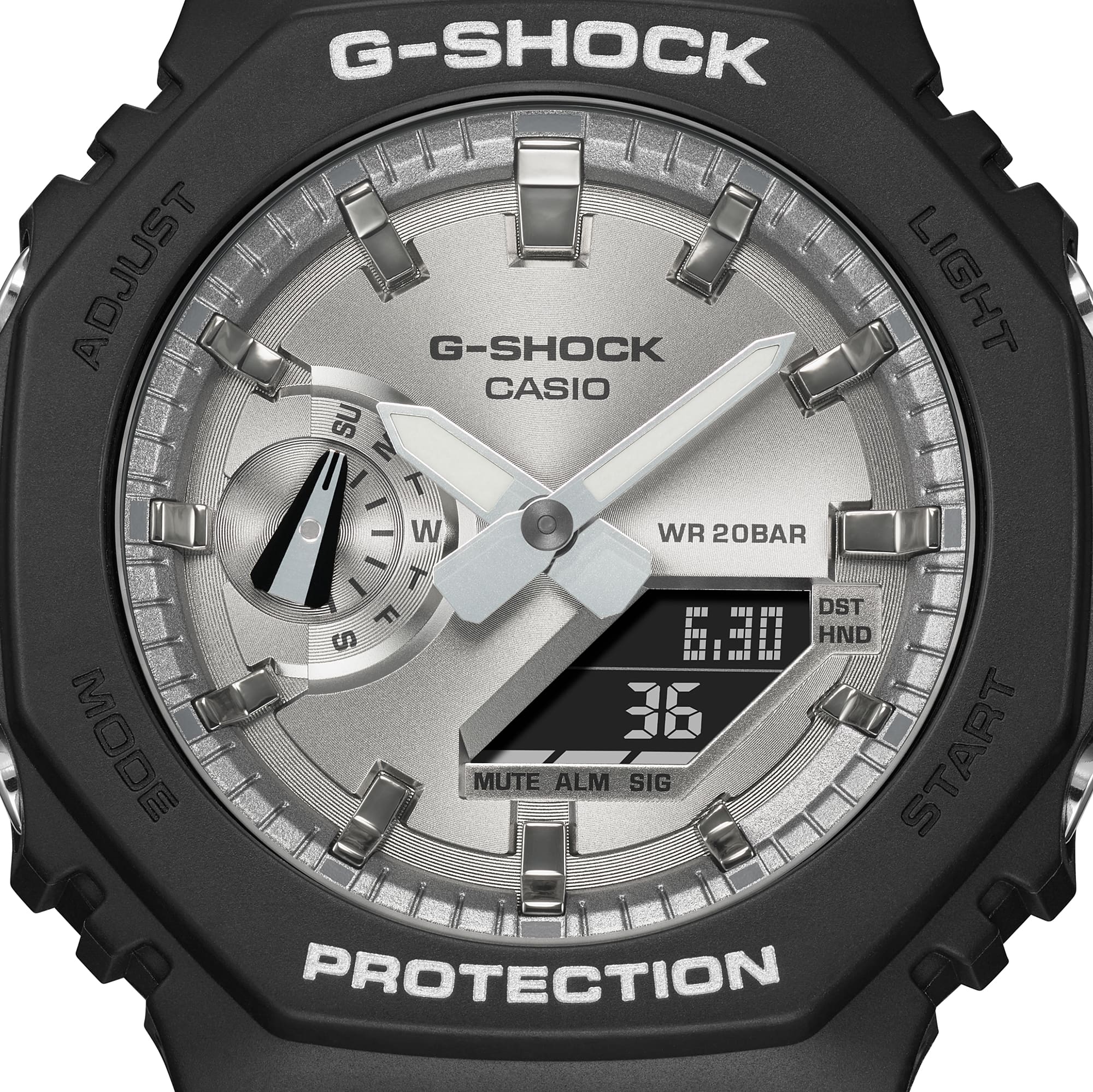 G-Shock Analog Digital Black Resin Band Watch GA2100SB-1A