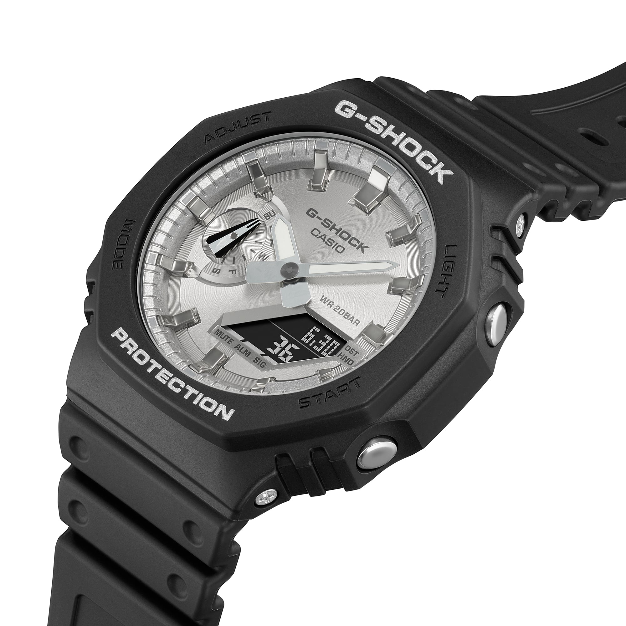 G-Shock Analog Digital Black Resin Band Watch GA2100SB-1A