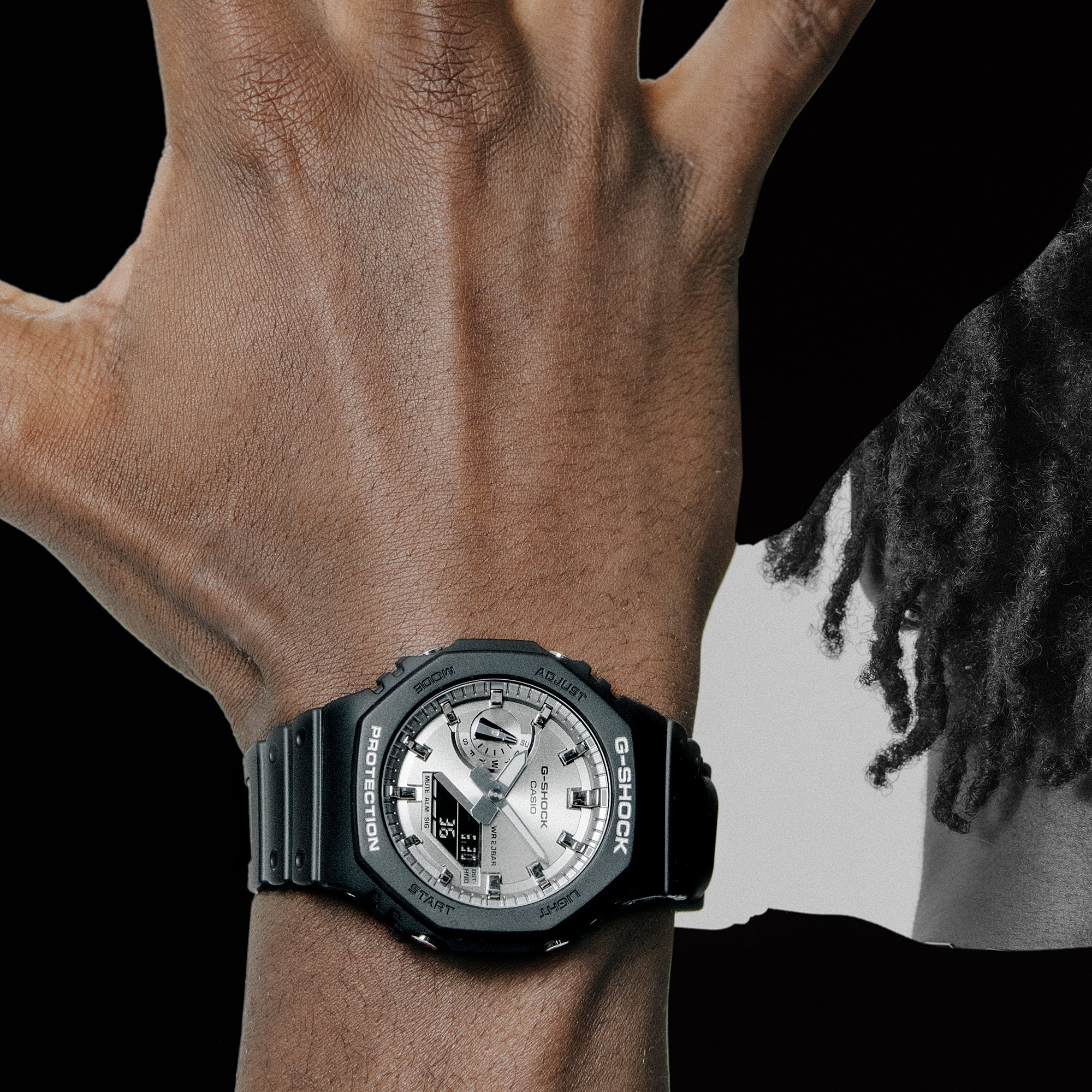 G-Shock Analog Digital Black Resin Band Watch GA2100SB-1A