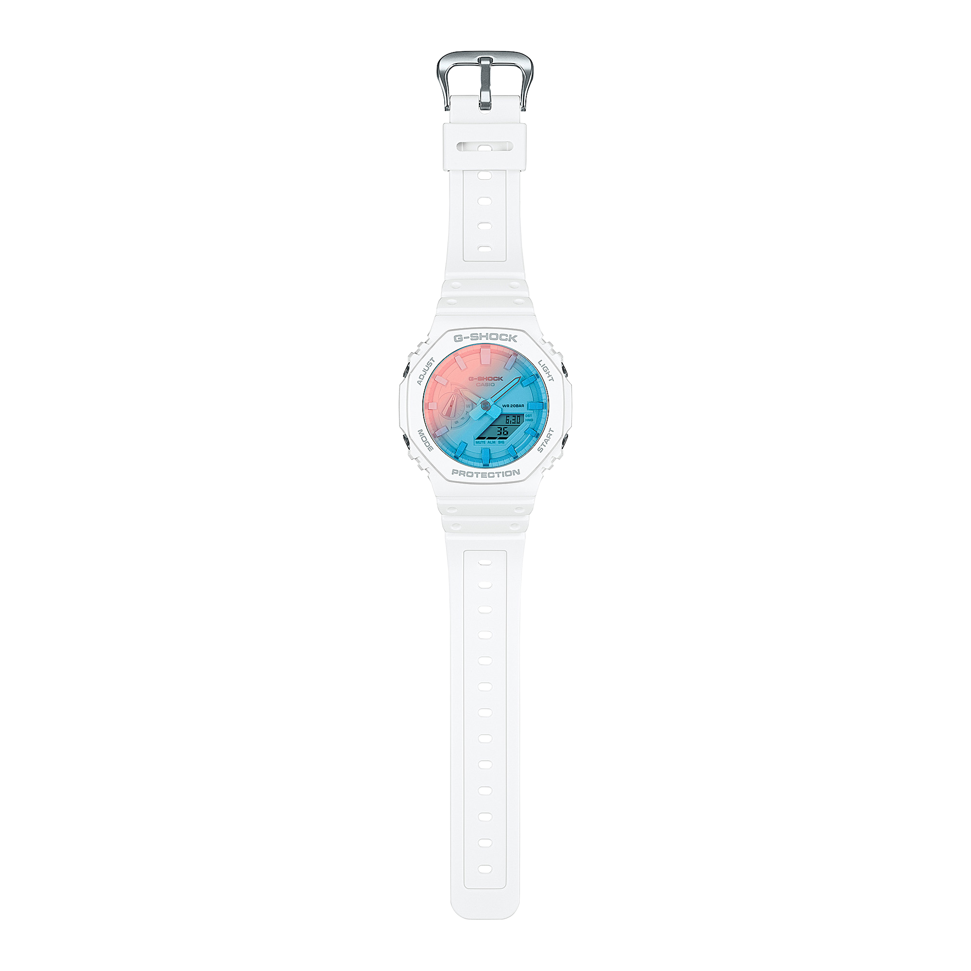 G-Shock Analog Digital White Resin Band Watch GA2100TL-7A