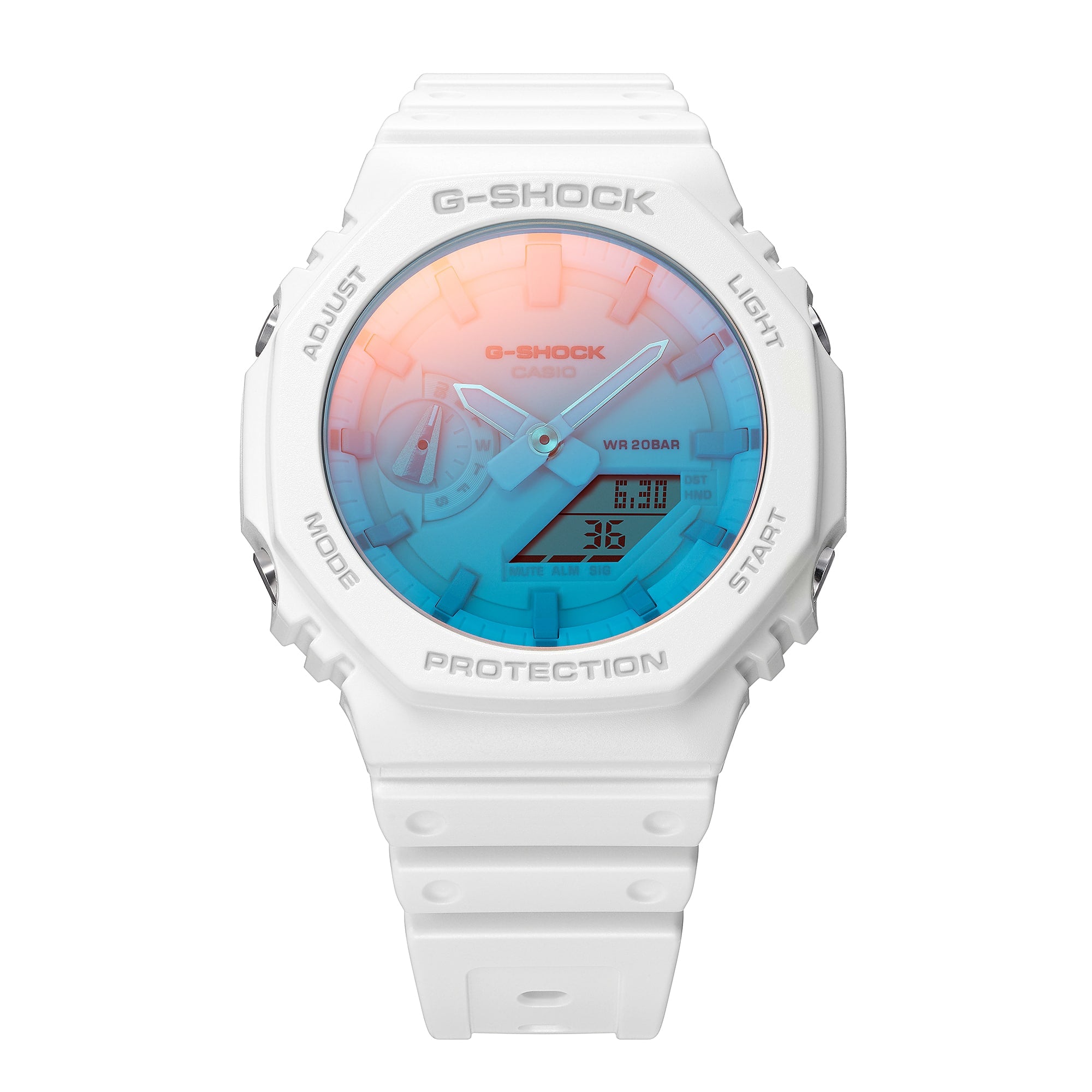 G-Shock Analog Digital White Resin Band Watch GA2100TL-7A