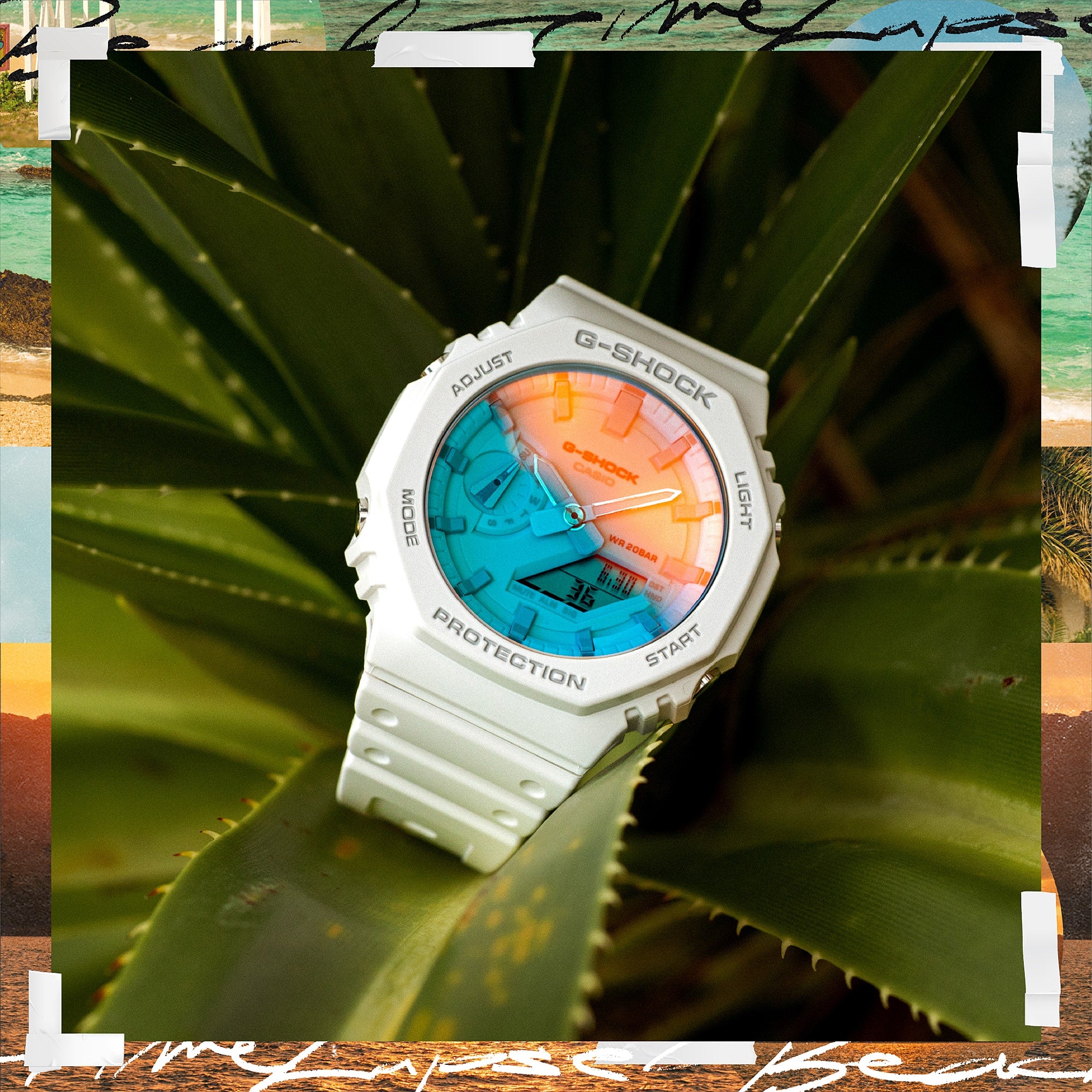 G-Shock Analog Digital White Resin Band Watch GA2100TL-7A