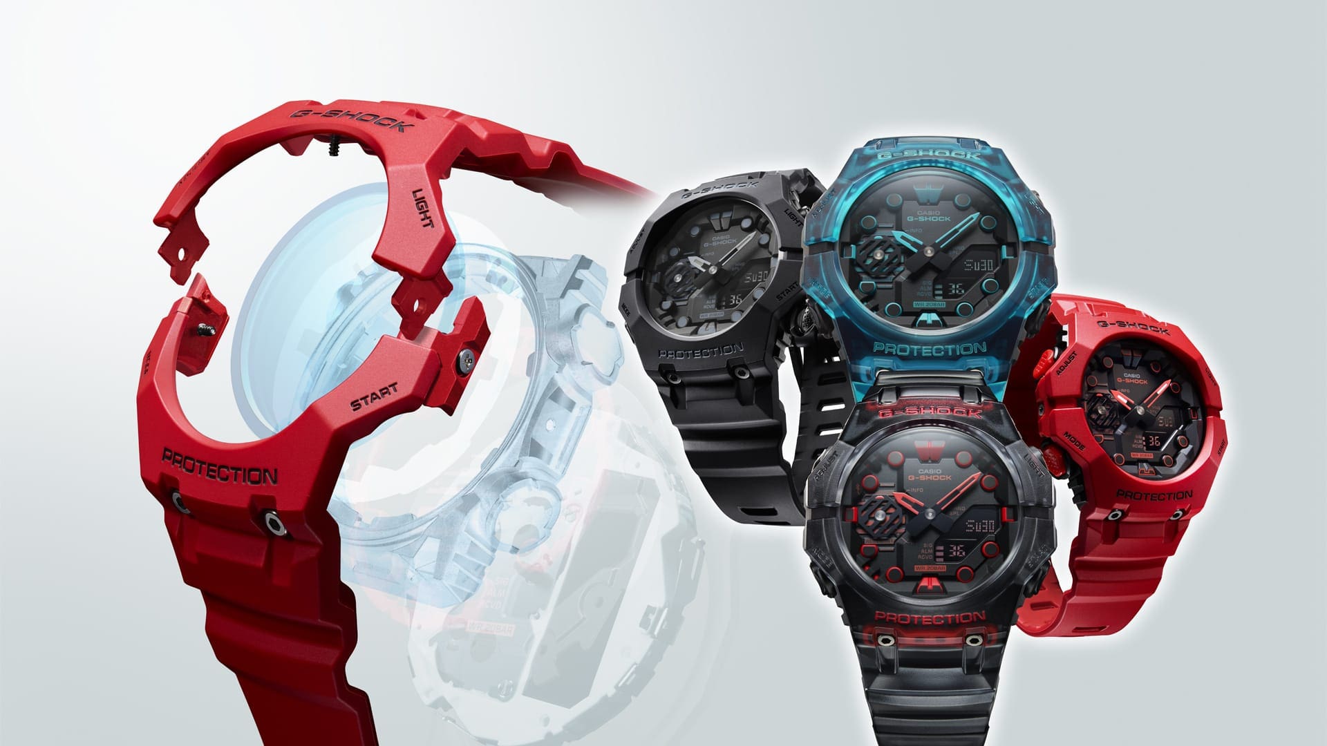 G-Shock Analog Digital Black Resin Band Watch GAB001-1A