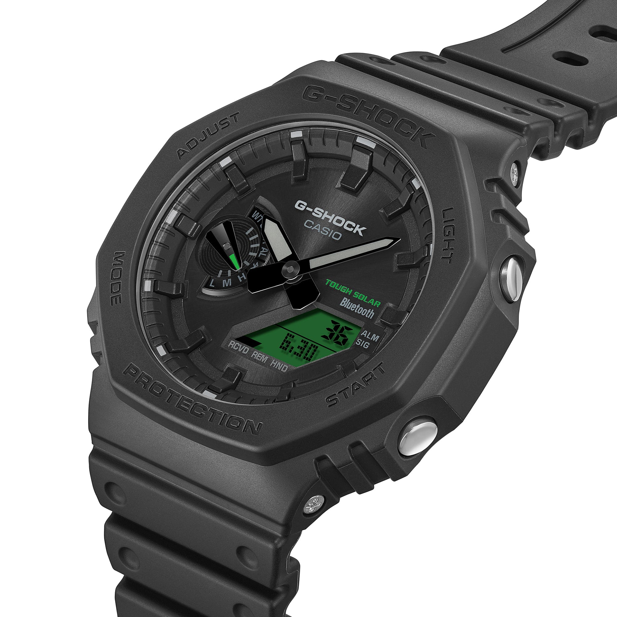 G-Shock Black and Electro Green GAB2100BEG-1A