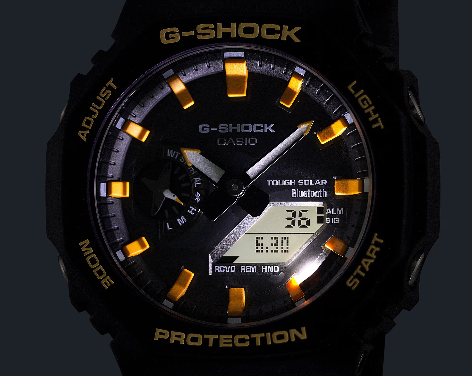 G-Shock Charles Darwin Foundation Black Band Yellow Watch GAB2100DF-1A