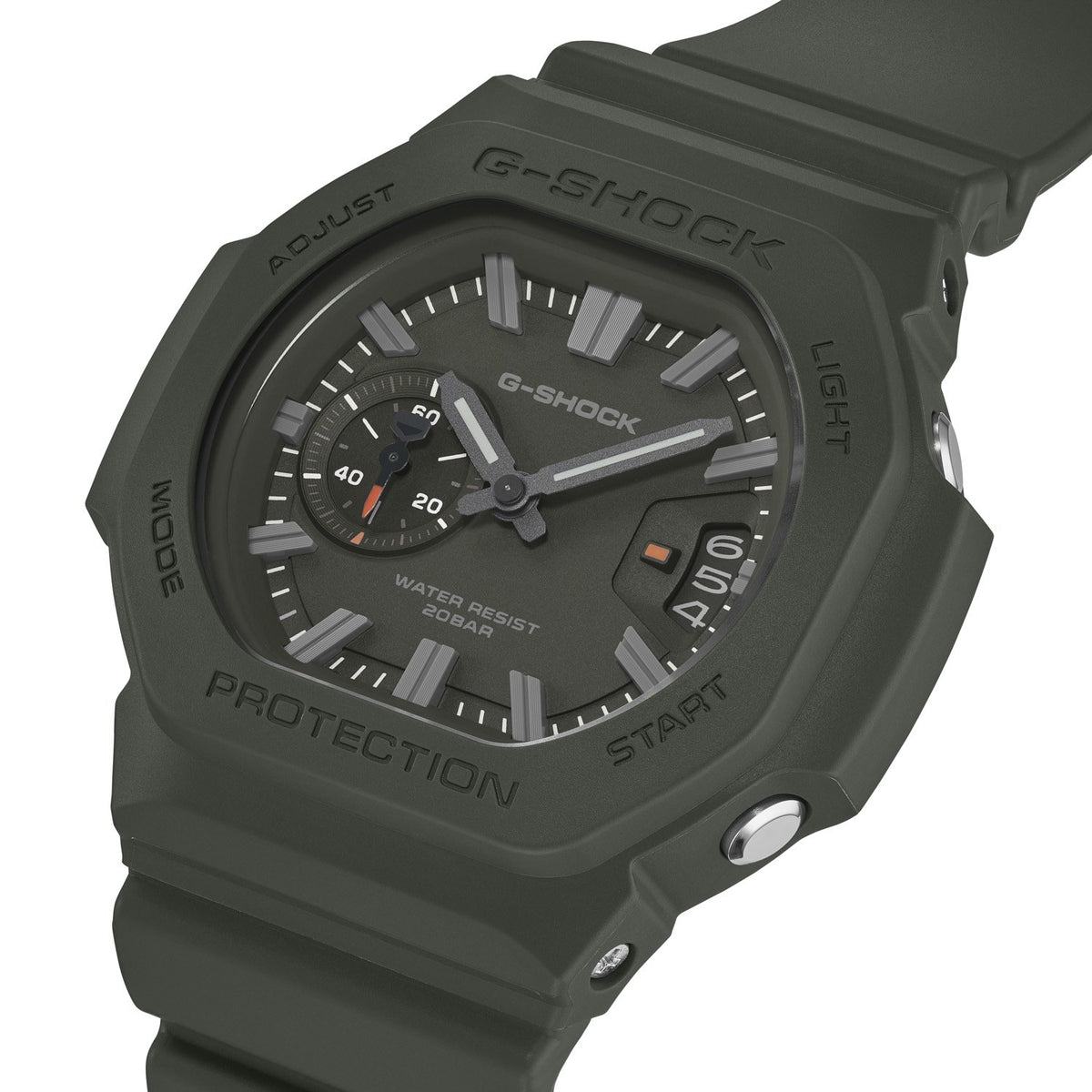 G-Shock 2500 Series Dark Green GAC2500-3A analogue watch, product shot