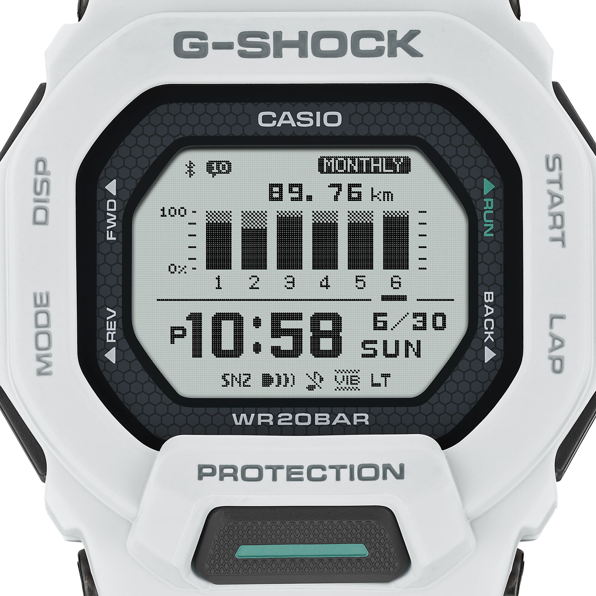 G-Shock Digital Squad White Resin Band Watch GBD200-7D