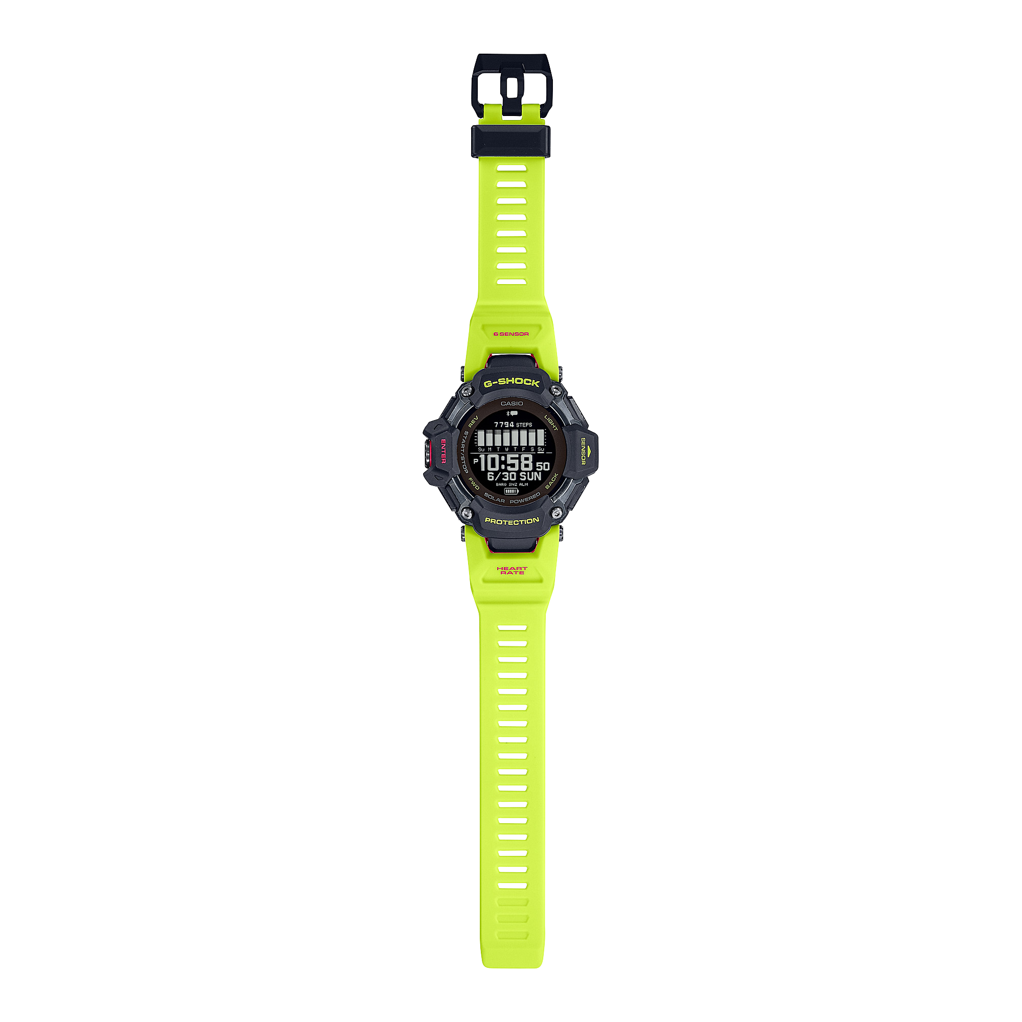 G-Shock Smart Heart Rate Green Resin Strap Watch GBDH2000-1A9