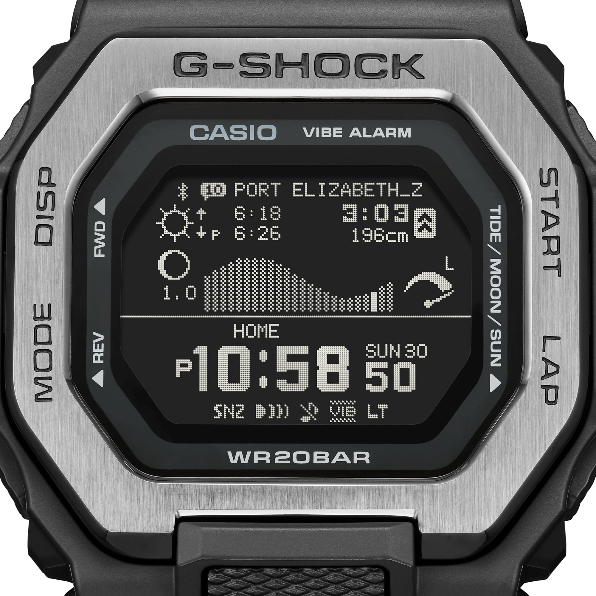 G-Shock G-Lide Sport Tide White Rubber Band Men's Watch GBX100TT-8D