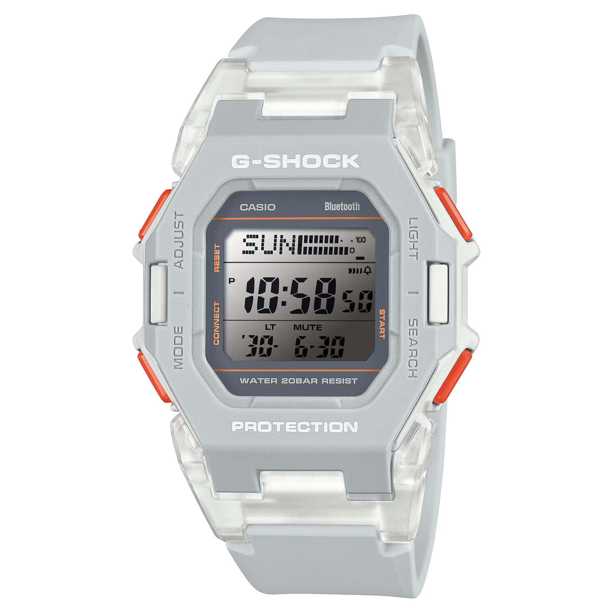 G-Shock Digital White Dial White Resin Band Watch GDB500S-8
