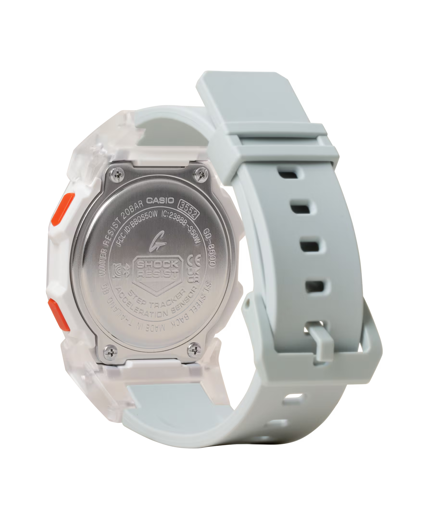 G-Shock Digital White Dial White Resin Band Watch GDB500S-8