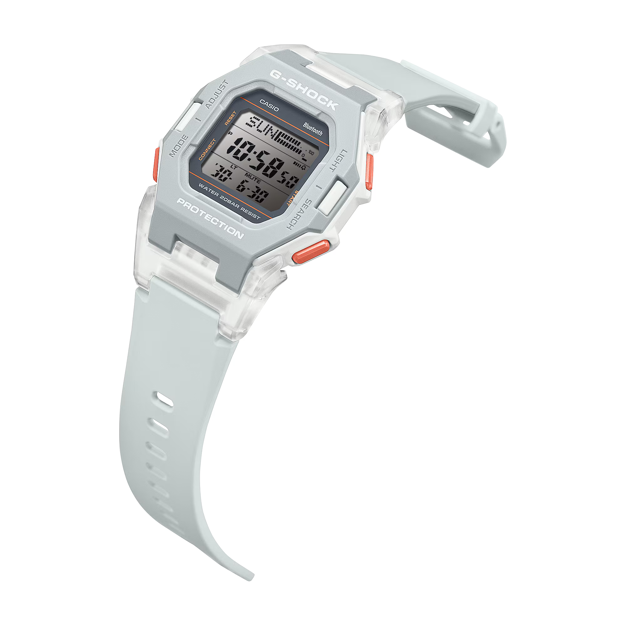 G-Shock Digital White Dial White Resin Band Watch GDB500S-8