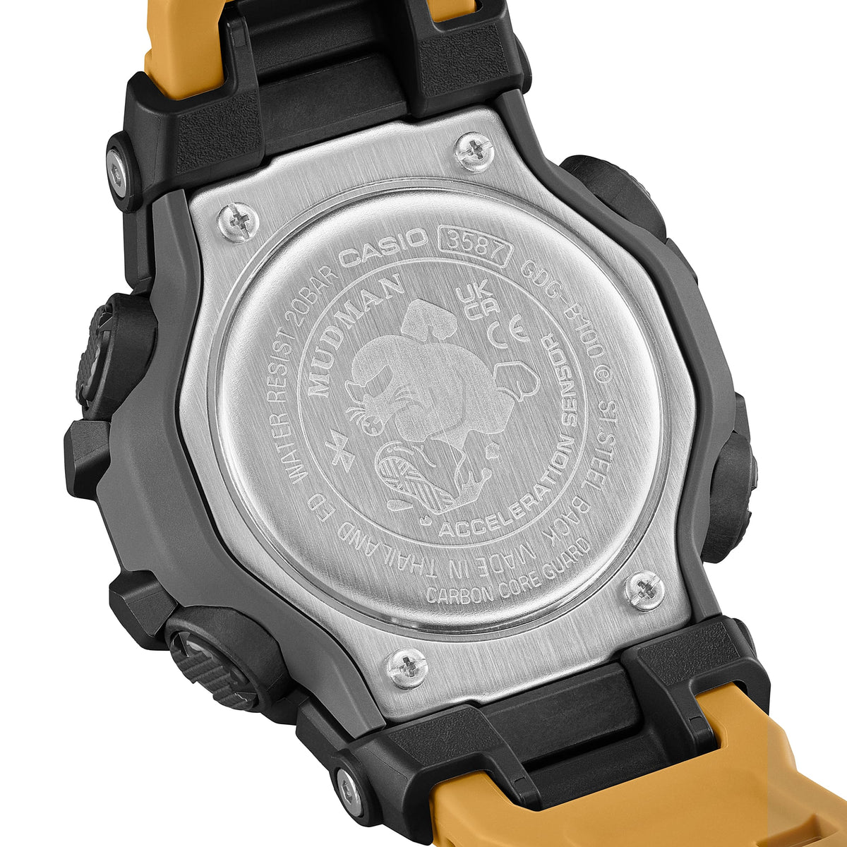 G-Shock Master of G Mudman Digital Yellow Resin Band Watch GDGB100-1A5