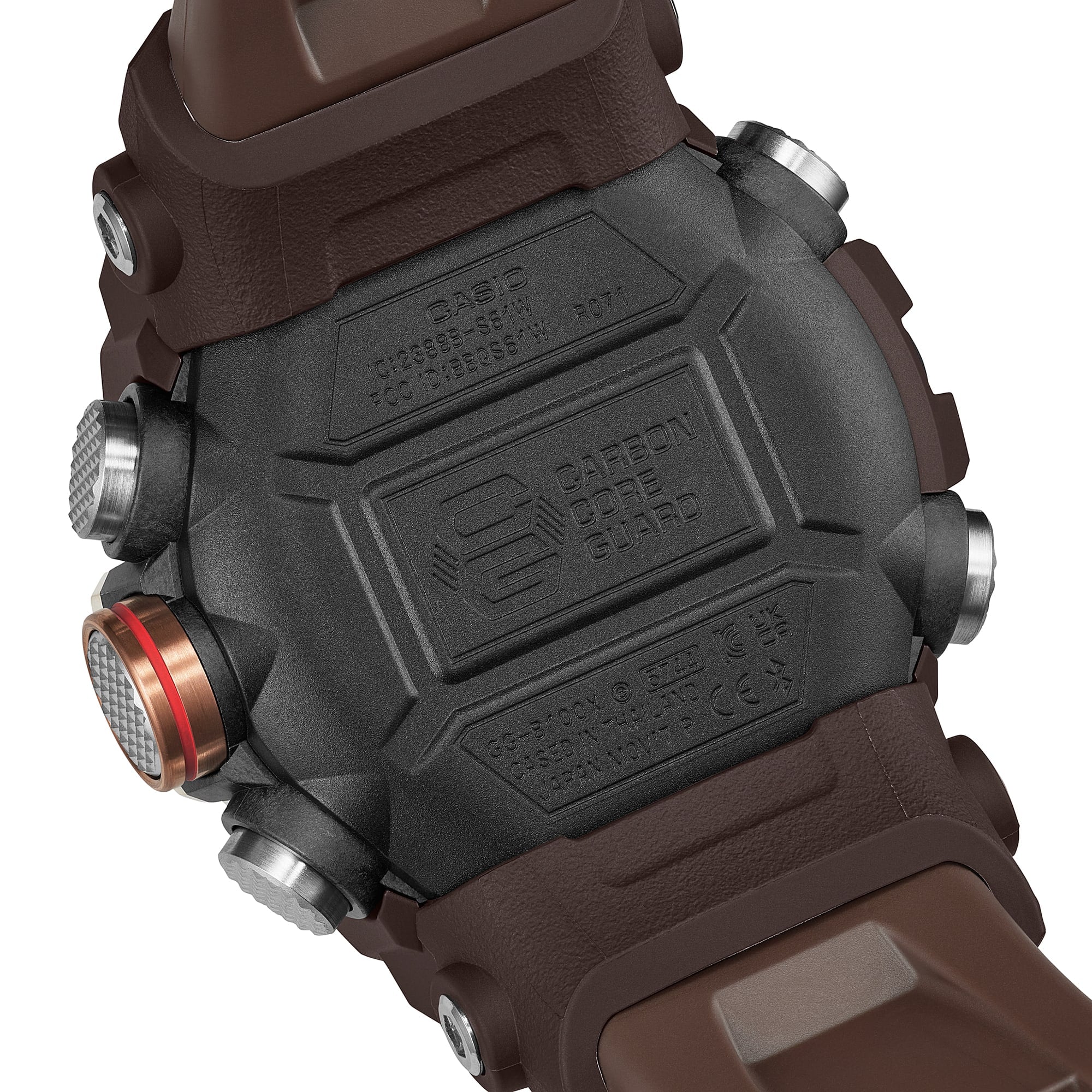 G-Shock Mudmaster GGB100XMH-5A caseback and mud-resistant construction