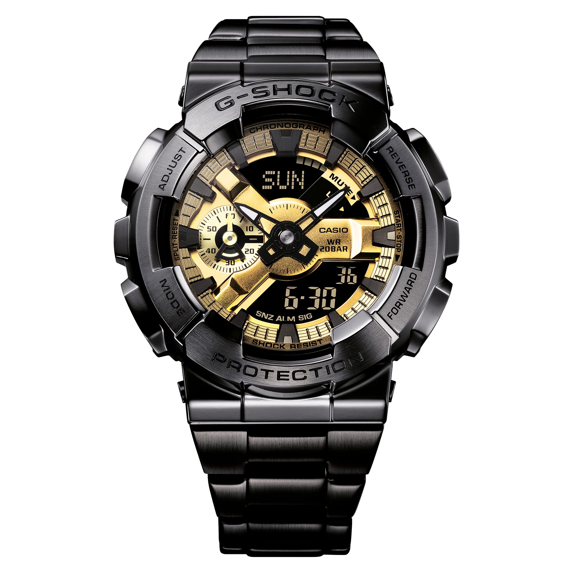 G-Shock 110 Series Black Stainless Steel Watch GM110BD-1A9