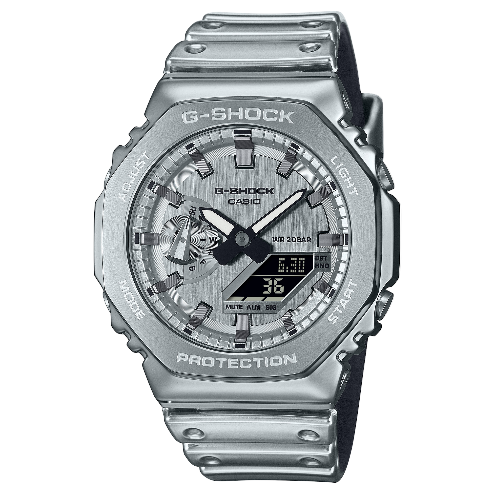 G-Shock G-Steel Stainless Steel Silver Dial Watch GM2100YM-8A