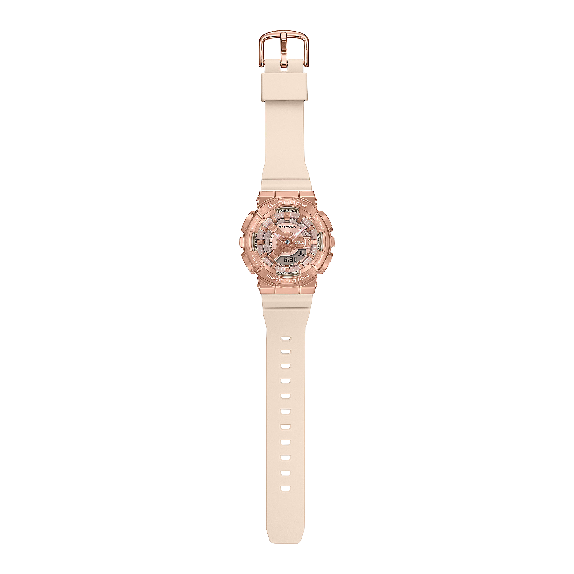 G-Shock Analog Digital Rose Gold Dial Pink Resin Band Watch GMS110PG-4A
