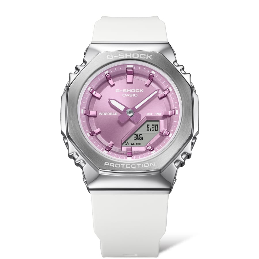 G-Shock Digital Analog White Resin Band Watch GMS2110-7A6