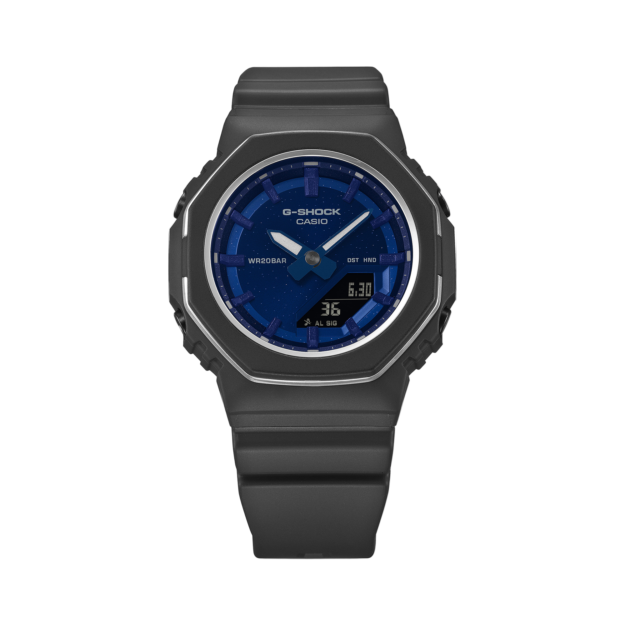 G-Shock Analog Digital Blue Dial Black Resin Band Watch GMA-P2110SC-2A