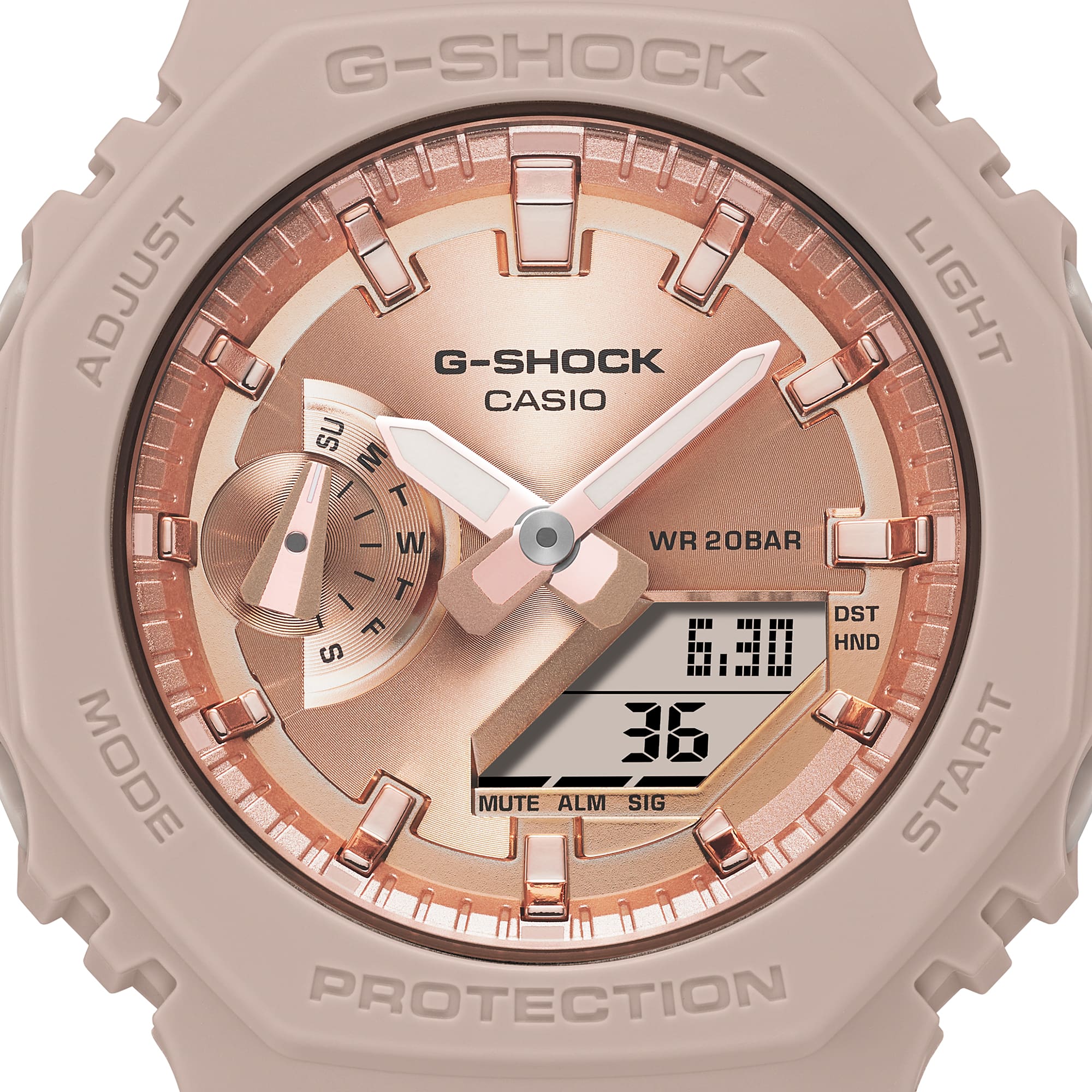 G-Shock Analog Digital DUO Mid Pink Resin Band Watch GMAS2100MD-4A