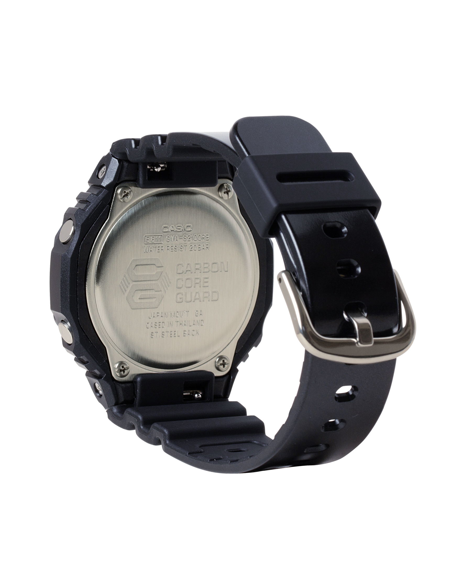 G-Shock Analog-Digital Pink Dial Black Resin Band Watch GMAS2100RB-1A