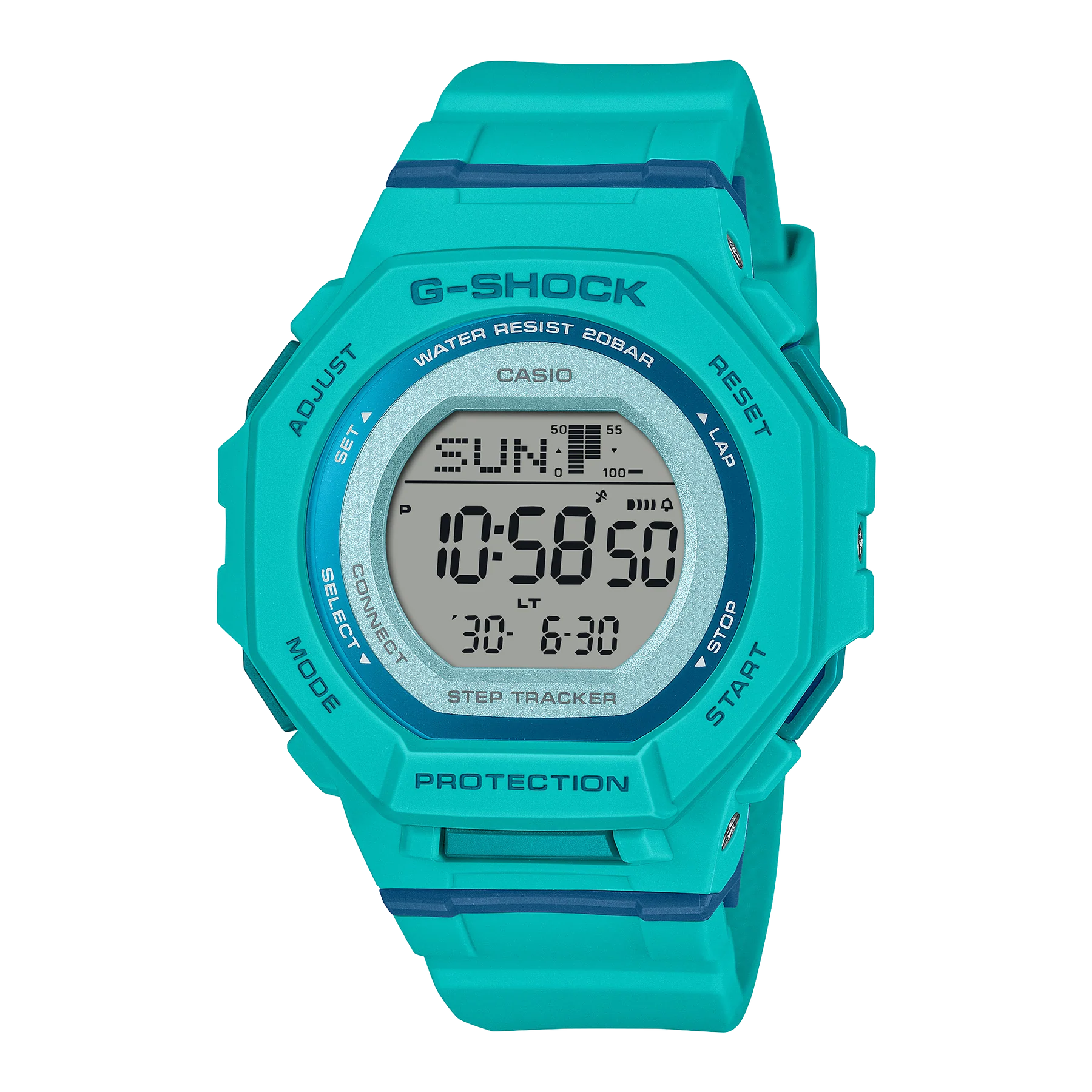 G-Shock G-Squad Turquoise Resin Band Watch GMDB300SC-2D