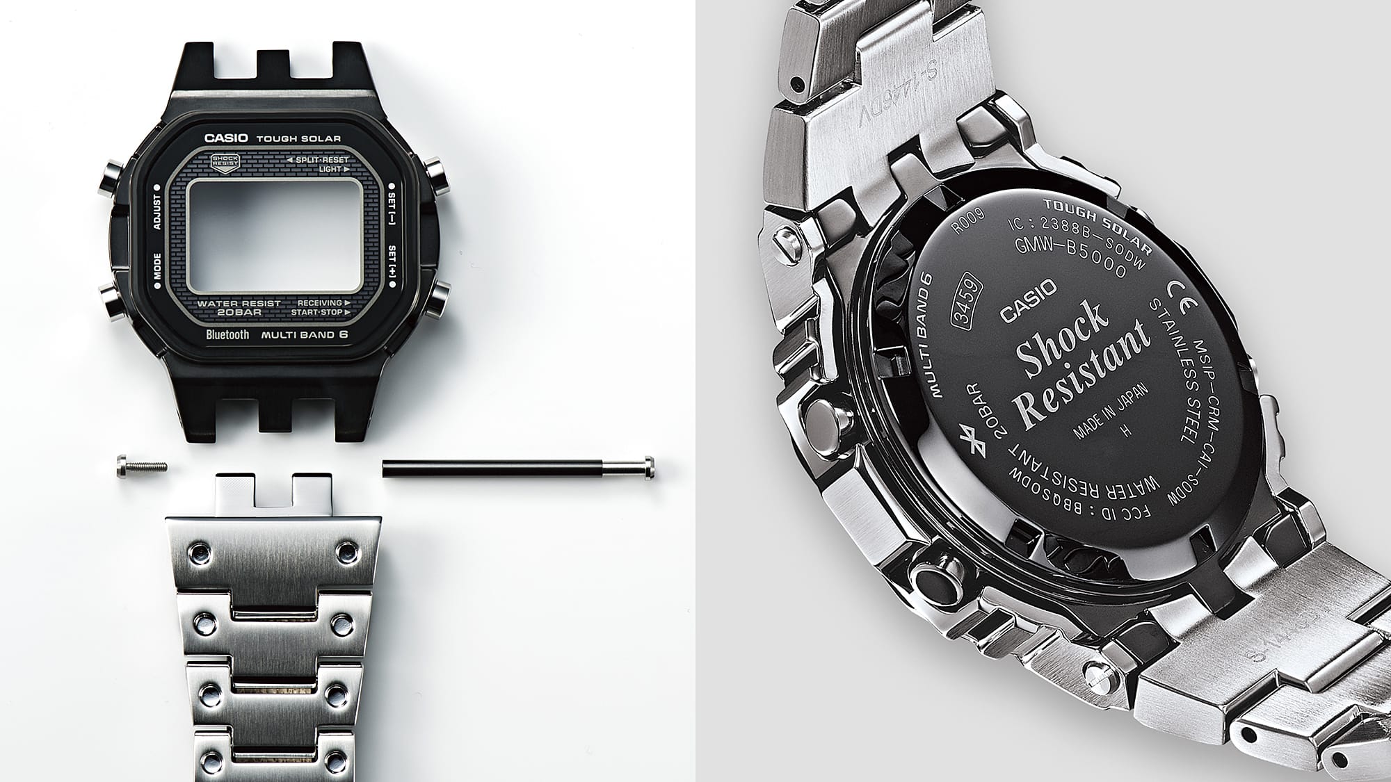 G-Shock Full Metal 5000 Series Stainless Steel Watch GMWB5000D-1C
