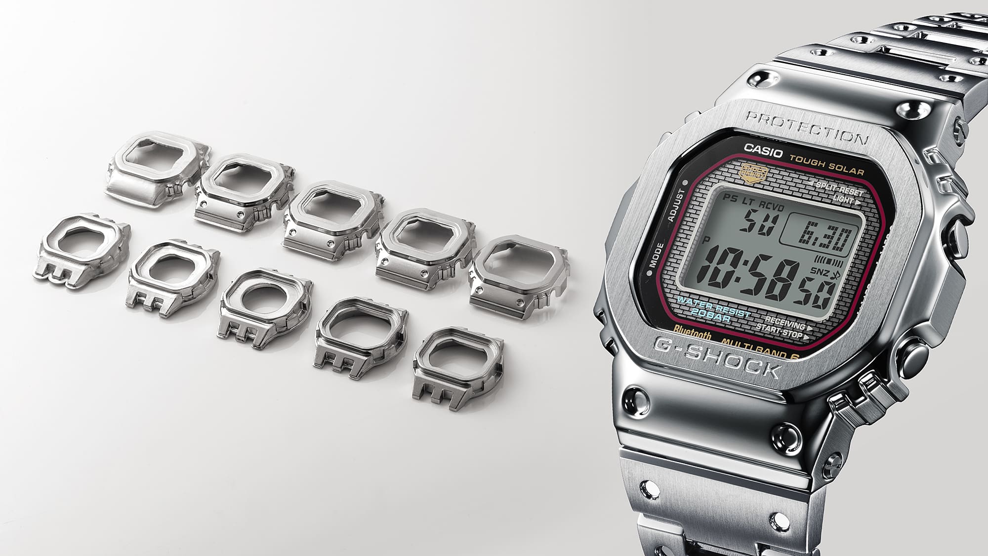 G-Shock Full Metal 5000 Series Stainless Steel Watch GMWB5000D-1C