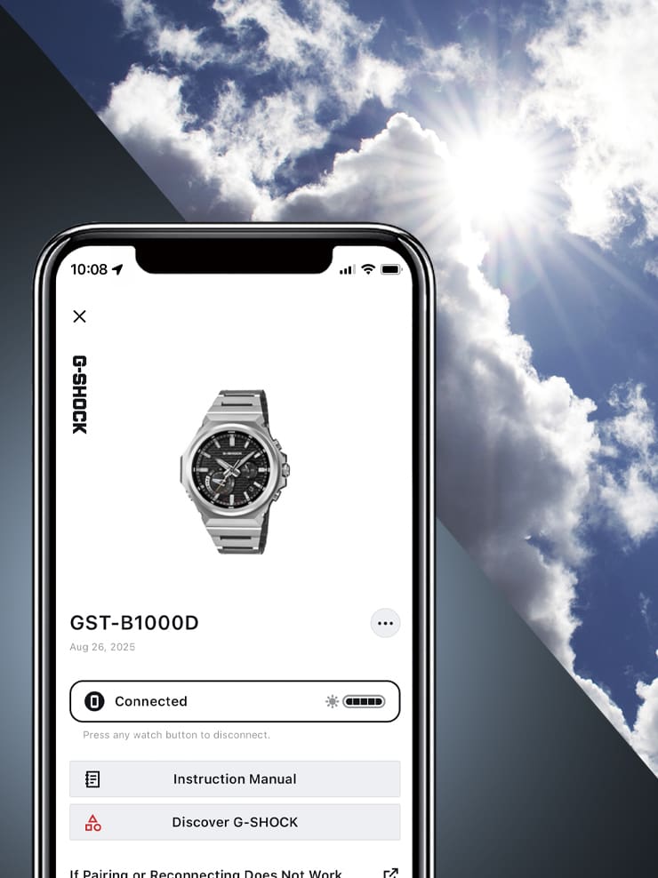 G-Shock Analog G-Steel Black Dial Stainless Steel Watch GSTB1000D-1A