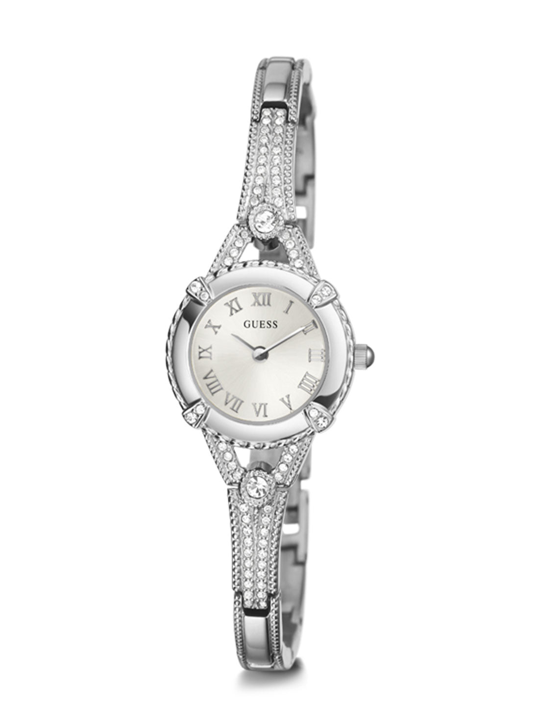 Guess Angelic Silver Dial Silver Bracelet Watch W0135L1