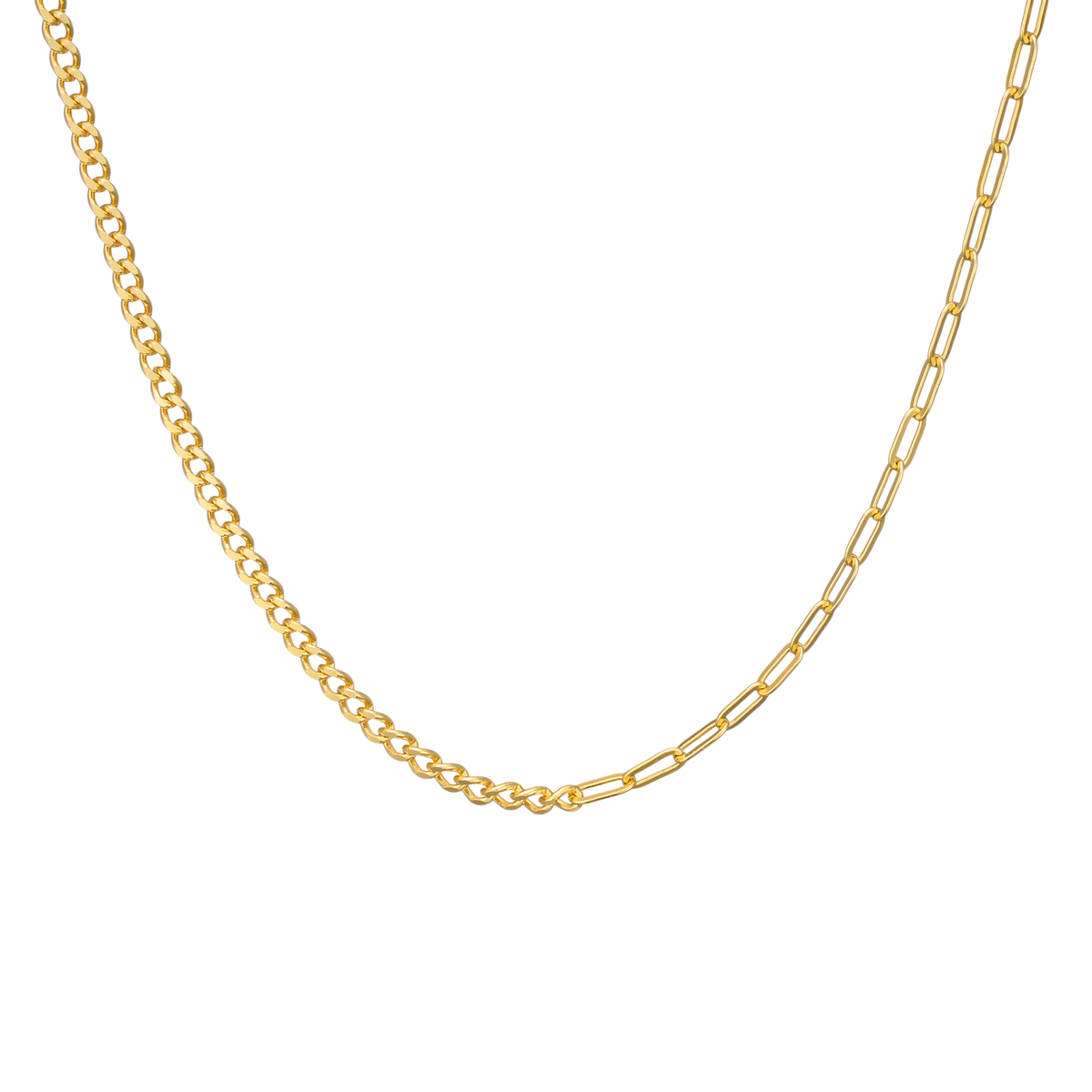 Gold Vermeil Icon 14k Gold Vermeil Alternate Chain Necklace GVN0013Y GVN0013Y front packshot