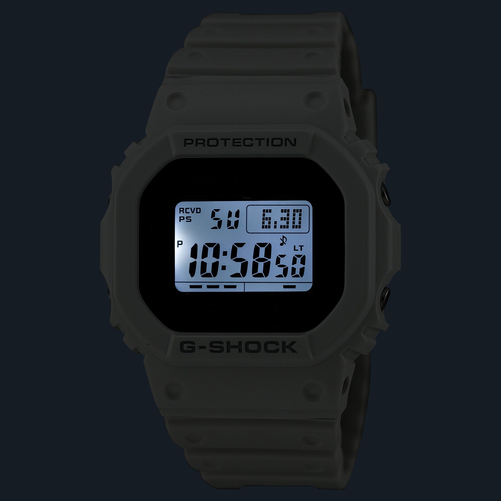 G-Shock Digital Solar Powered White Resin Band Watch GW5000HS-7D
