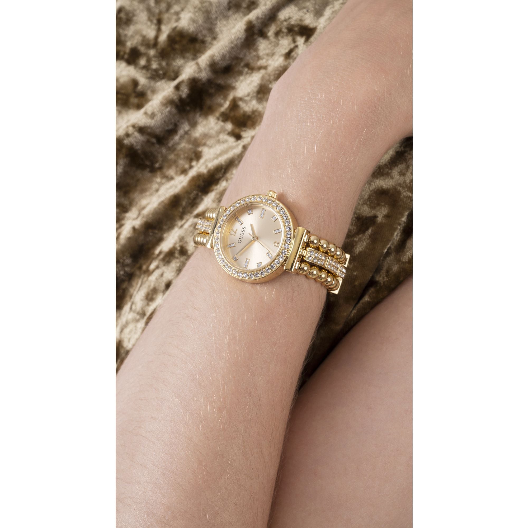 Guess Gold Beaded Glitz Gala Watch GW0401L2
