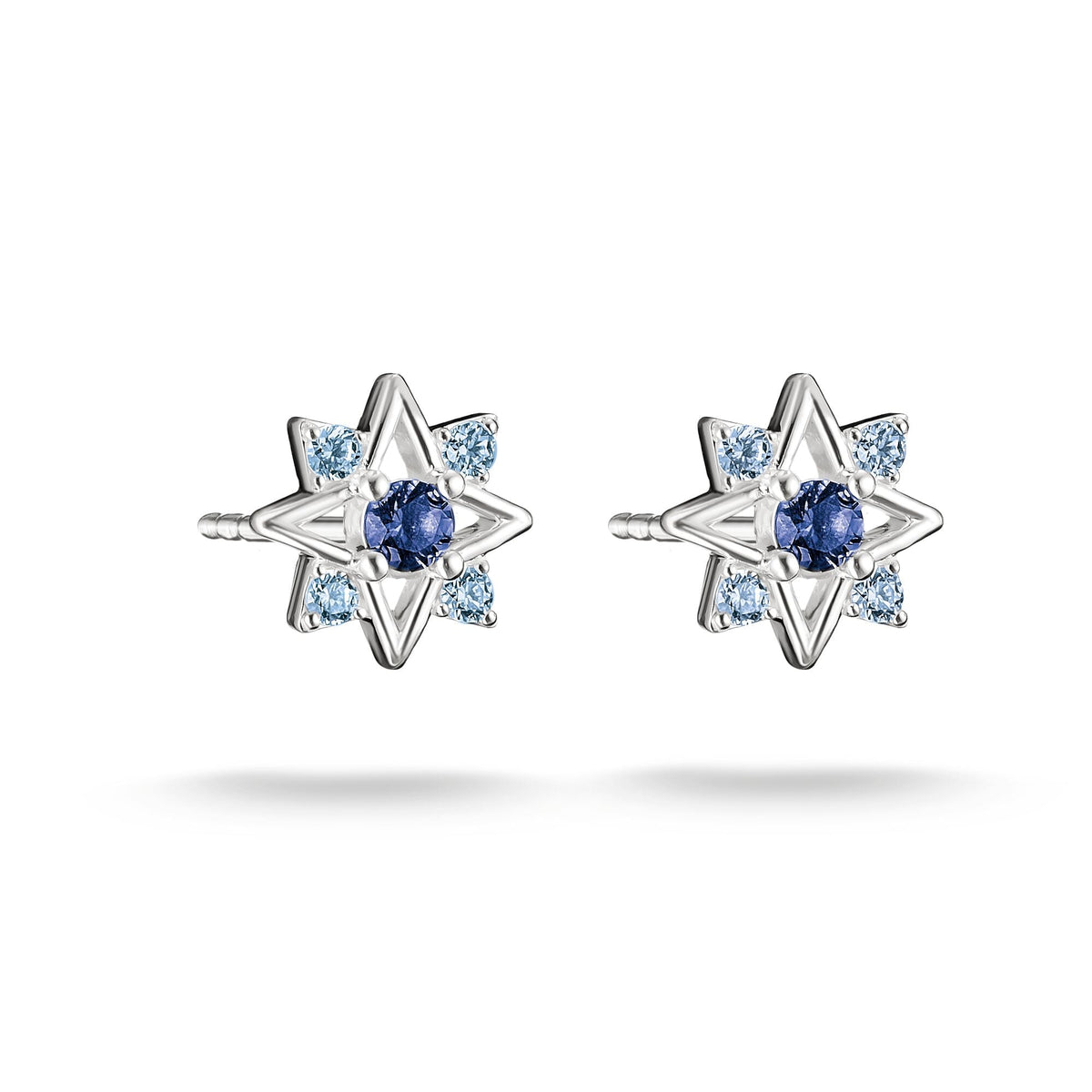 Thomas Sabo Stud earrings star with blue stones TH2380BLU TH2380BLU front packshot