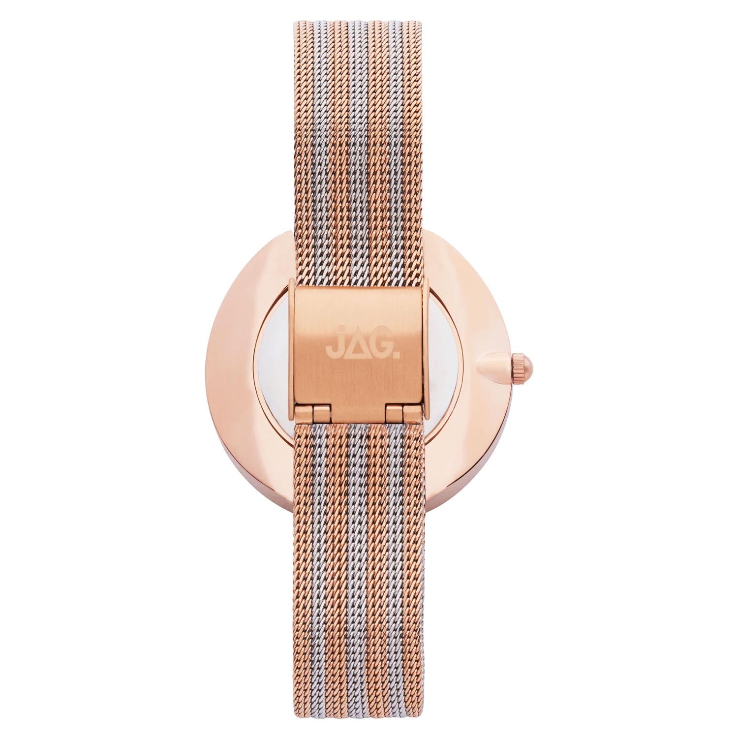 Jag Tegan White Alloy 34mm Womens Watch Elegant Minimalist Design