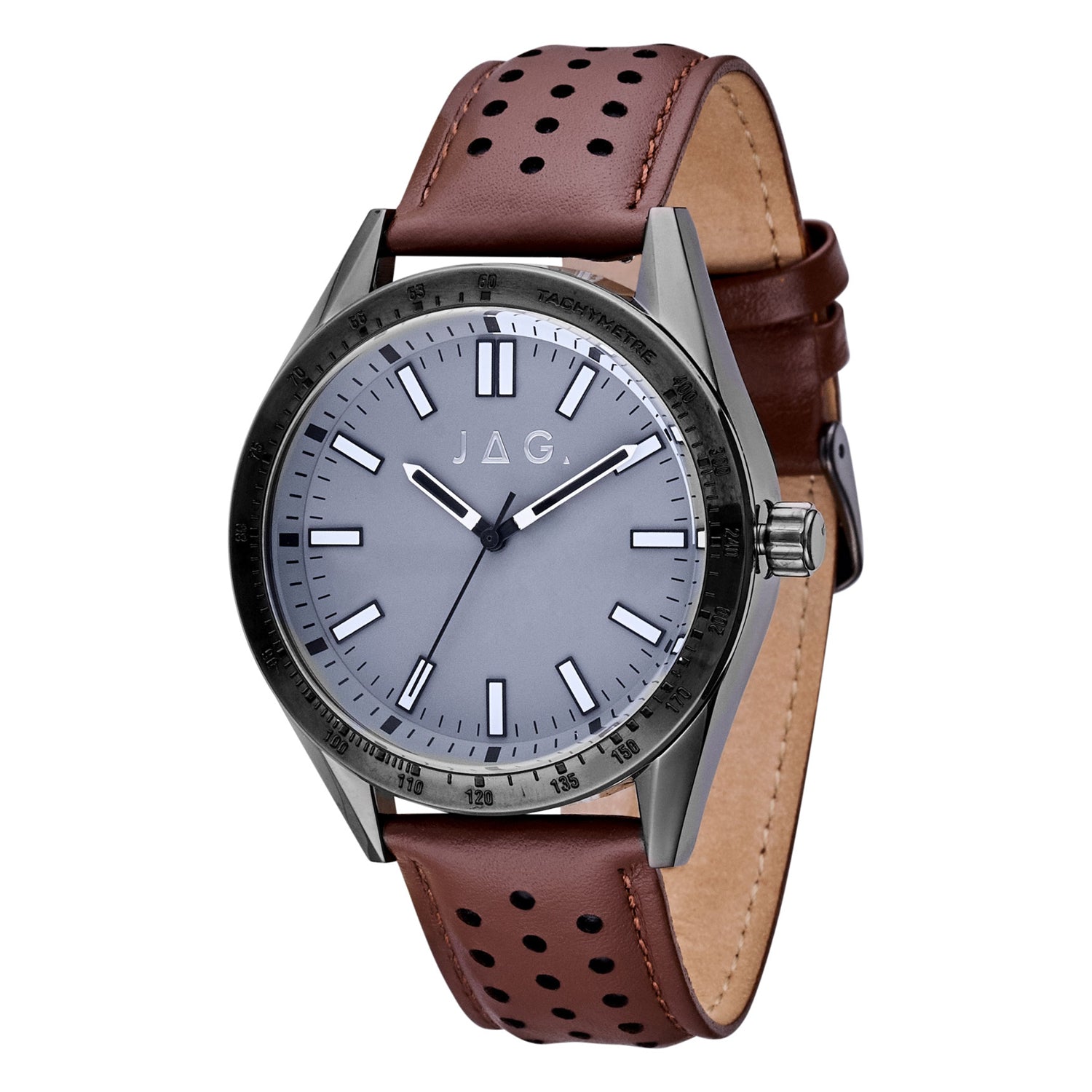 JAG Sandown Brown Stainless Steel 44mm Watch for Men 2024