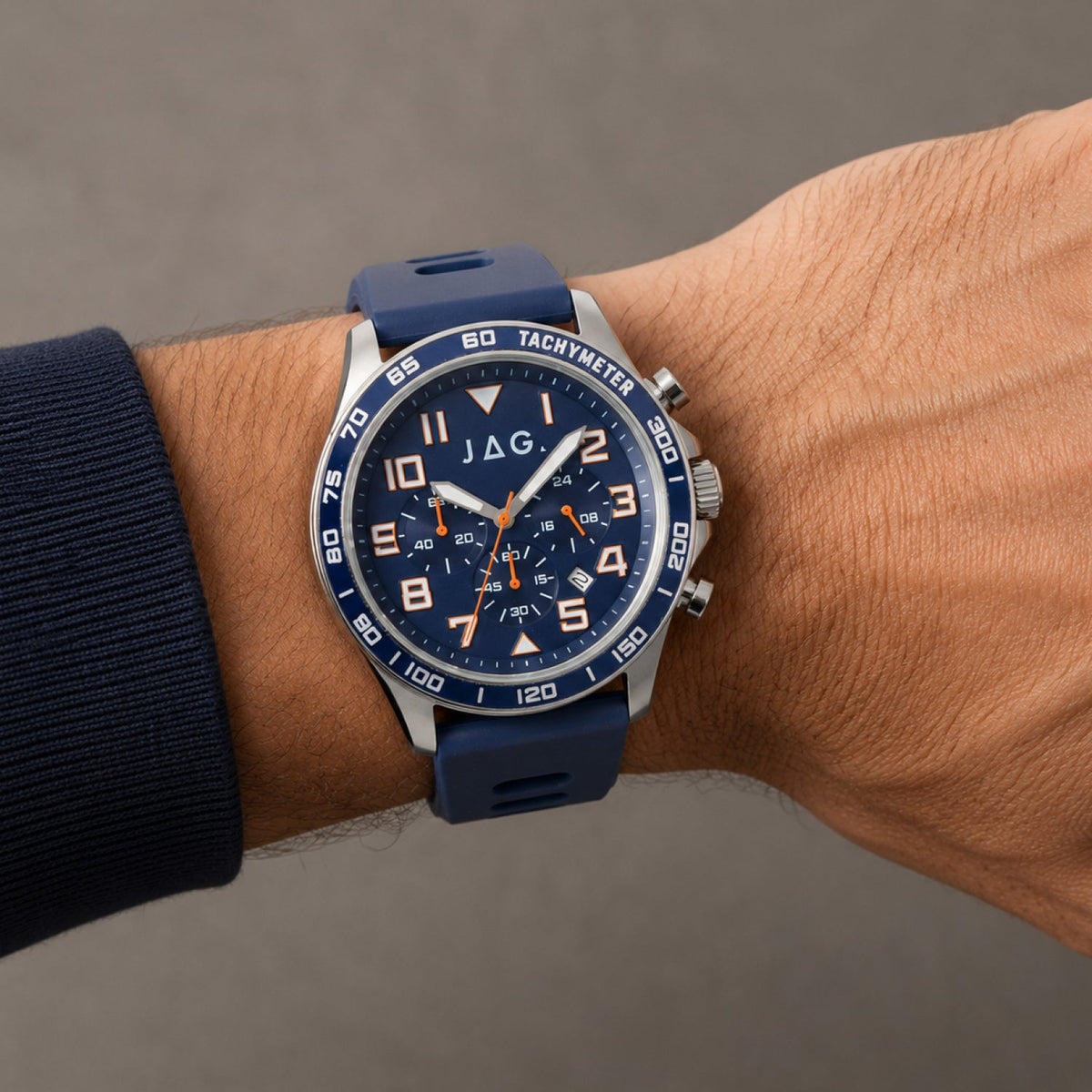 JAG Beachport Mens Navy Dial 46mm Navy Watch J3011