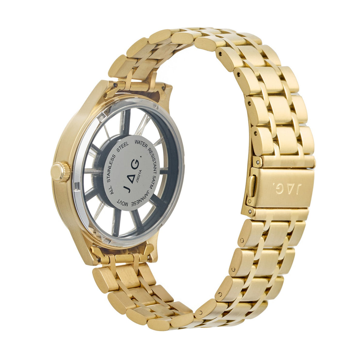 JAG Gerroa Mens Gold Dial 43mm Gold Watch J3021A