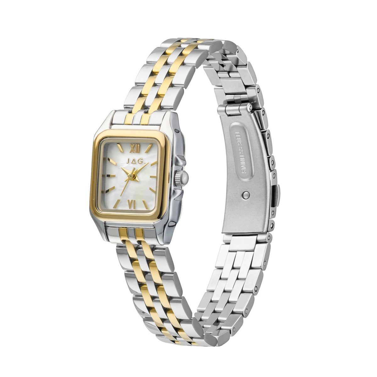JAG Berrima Womens White MOP 20.3mm Two-Tone Watch J3028A