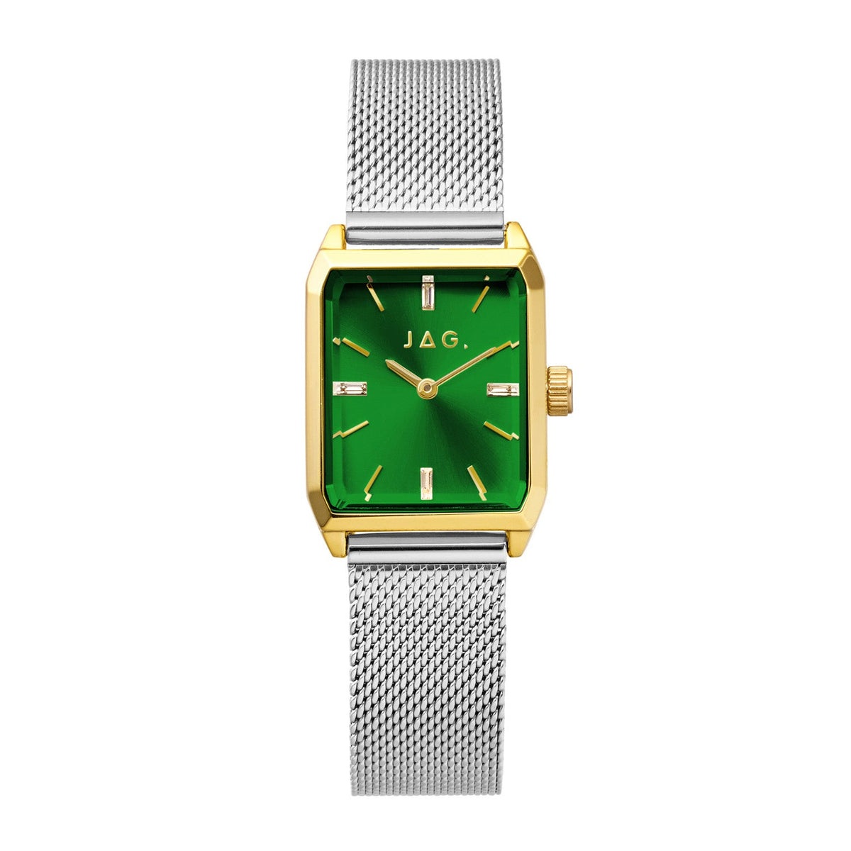 Jag Sorrento Green Dial Silver Steel Womens Watch J3055A front packshot